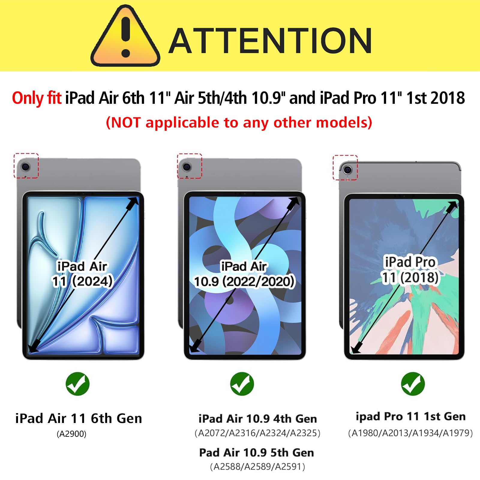 Foto 3 pulgar | Funda Ztotopfundas Para Ipad Air De 11 Pulgadas Y Ipad Pro De 11 Pulgadas - Venta Internacional.