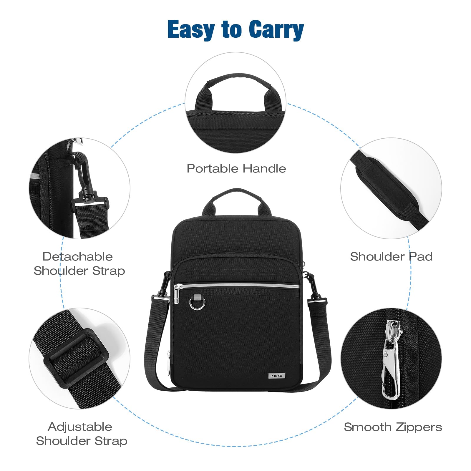 Foto 7 pulgar | Funda Para Tableta Moko De 9 A 11 Pulgadas Para Ipad Pro 11 Y Más  Negra - Venta Internacional.