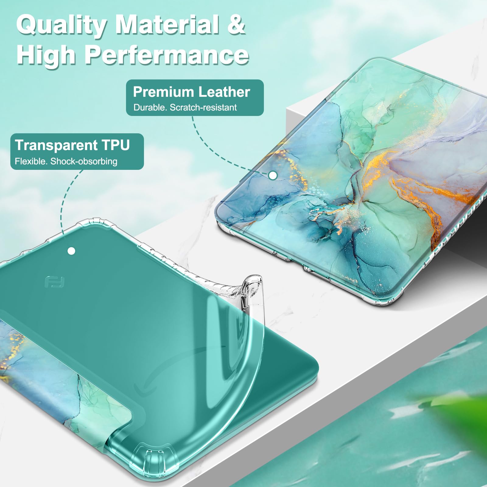Foto 5 pulgar | Funda Fintie Para Kindle Paperwhite 12.ª Generación 2024 Emerald Marble - Venta Internacional.