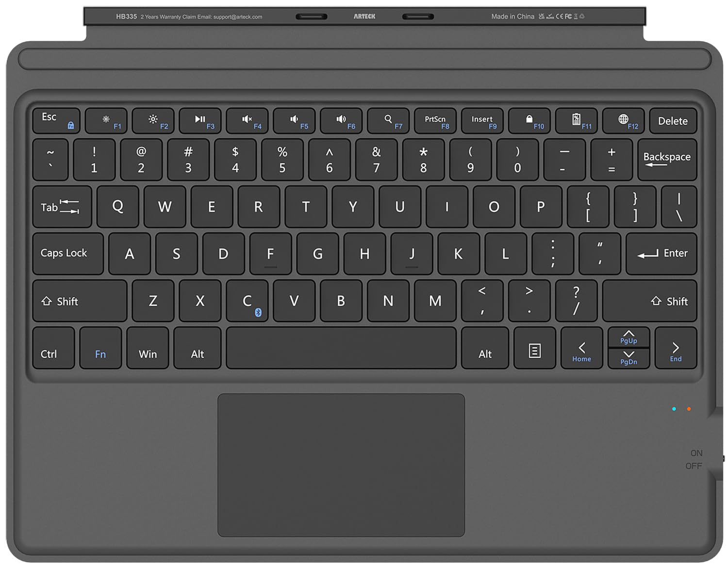 Foto 4 pulgar | Teclado Arteck Microsoft Surface Pro Type Cover Bluetooth - Venta Internacional.