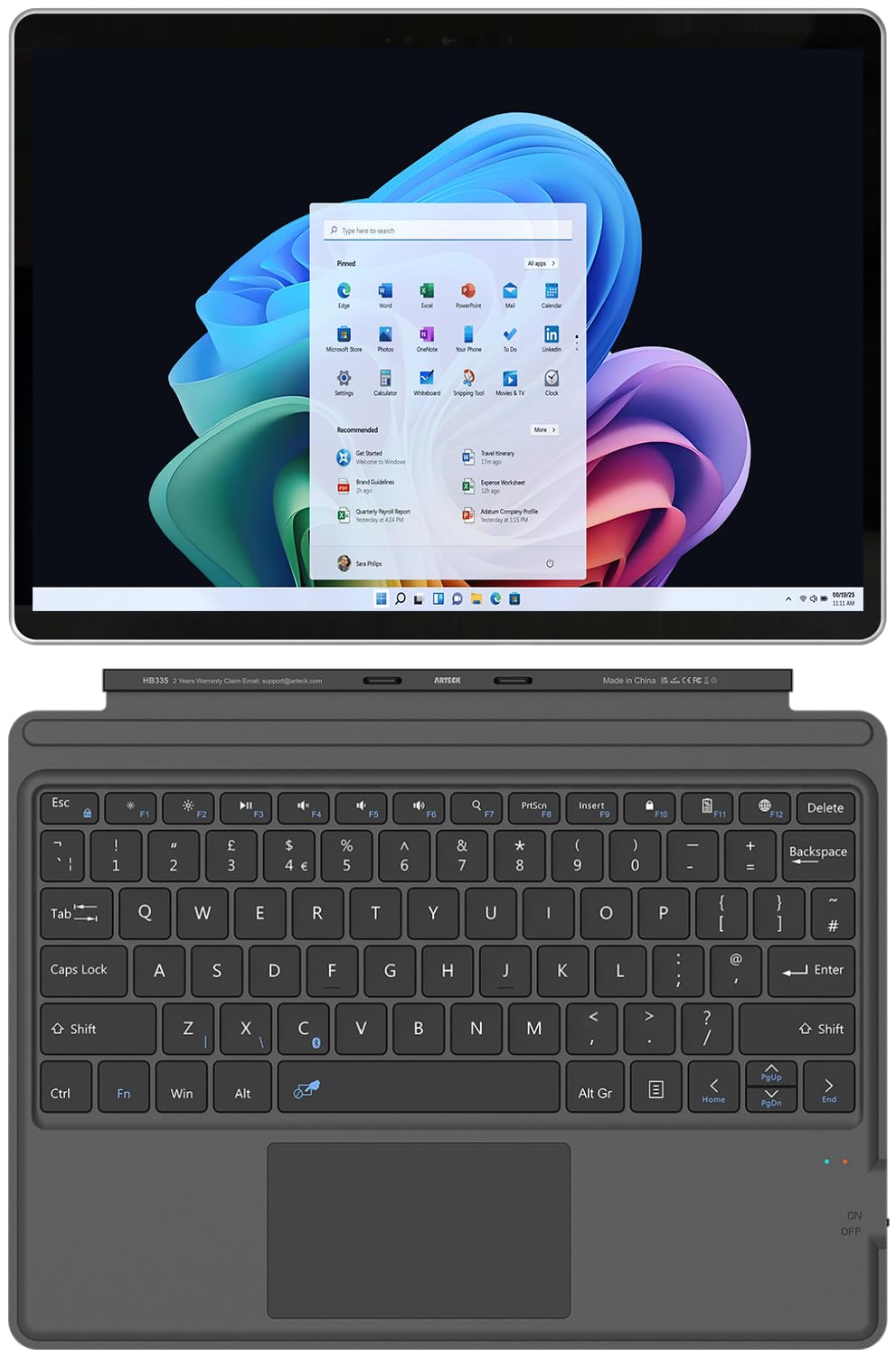 Foto 7 pulgar | Teclado Arteck Microsoft Surface Pro Type Cover Bluetooth - Venta Internacional.