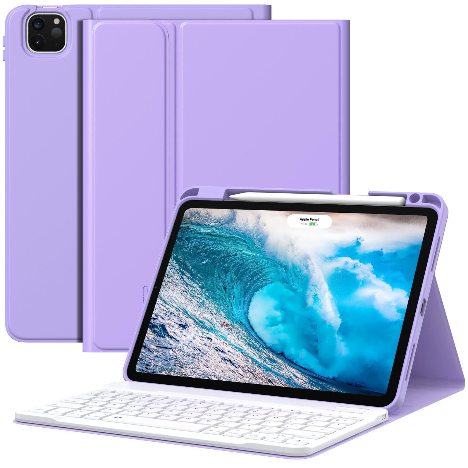 Foto 1 | Funda Con Teclado Moko Para Ipad Air 11'' 2025/2024 Lilac Purple - Venta Internacional.