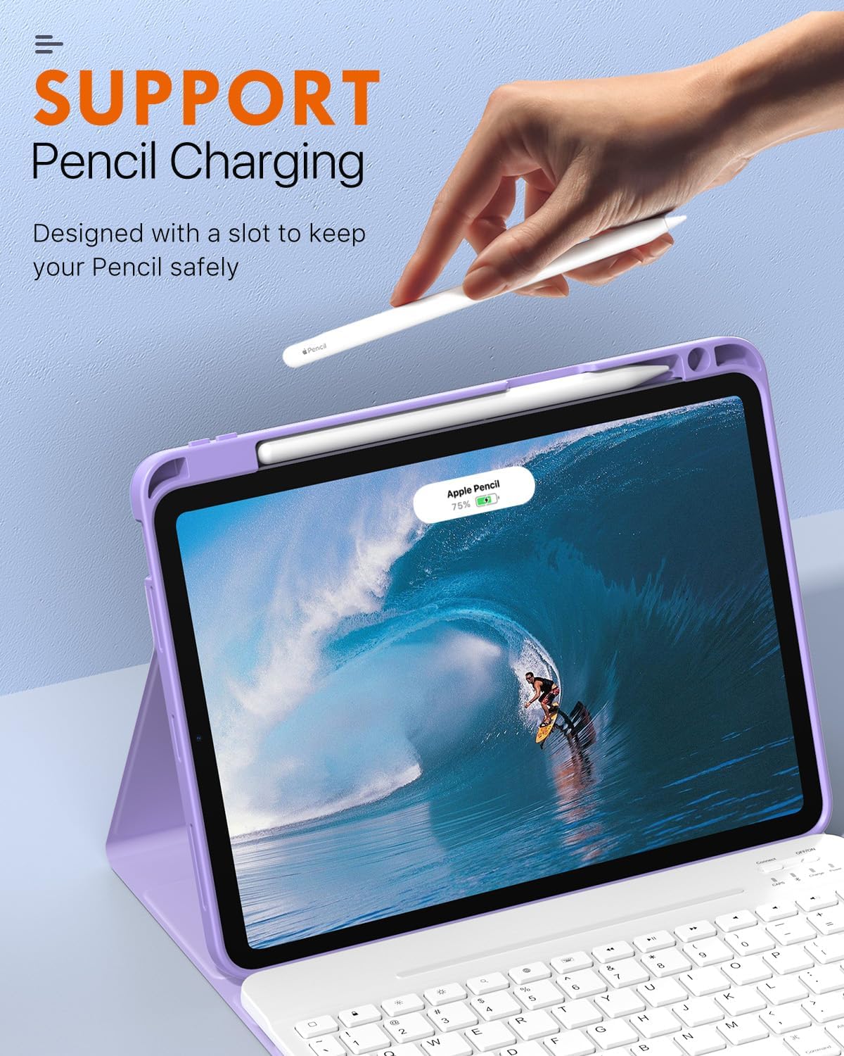 Foto 5 pulgar | Funda Con Teclado Moko Para Ipad Air 11'' 2025/2024 Lilac Purple - Venta Internacional.