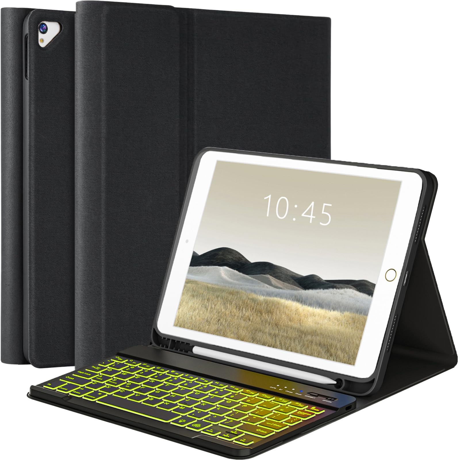 Funda De Teclado Fuwang Para Ipad De 9.ª Generación De 10.2 Pulgadas 2021 Con Retroiluminación - Venta Internacional.
