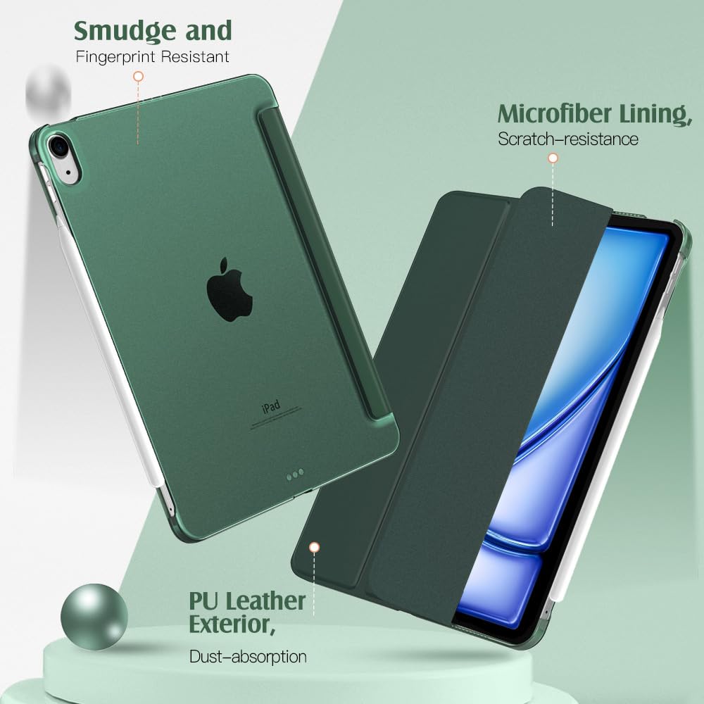 Foto 4 | Funda Para Ipad Air De 11 Pulgadas  Tapa Dura  Color Verde Medianoche - Venta Internacional.