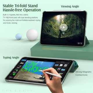 Foto 6 | Funda Para Ipad Air De 11 Pulgadas Tapa Dura Color Verde Medianoche - Venta Internacional.