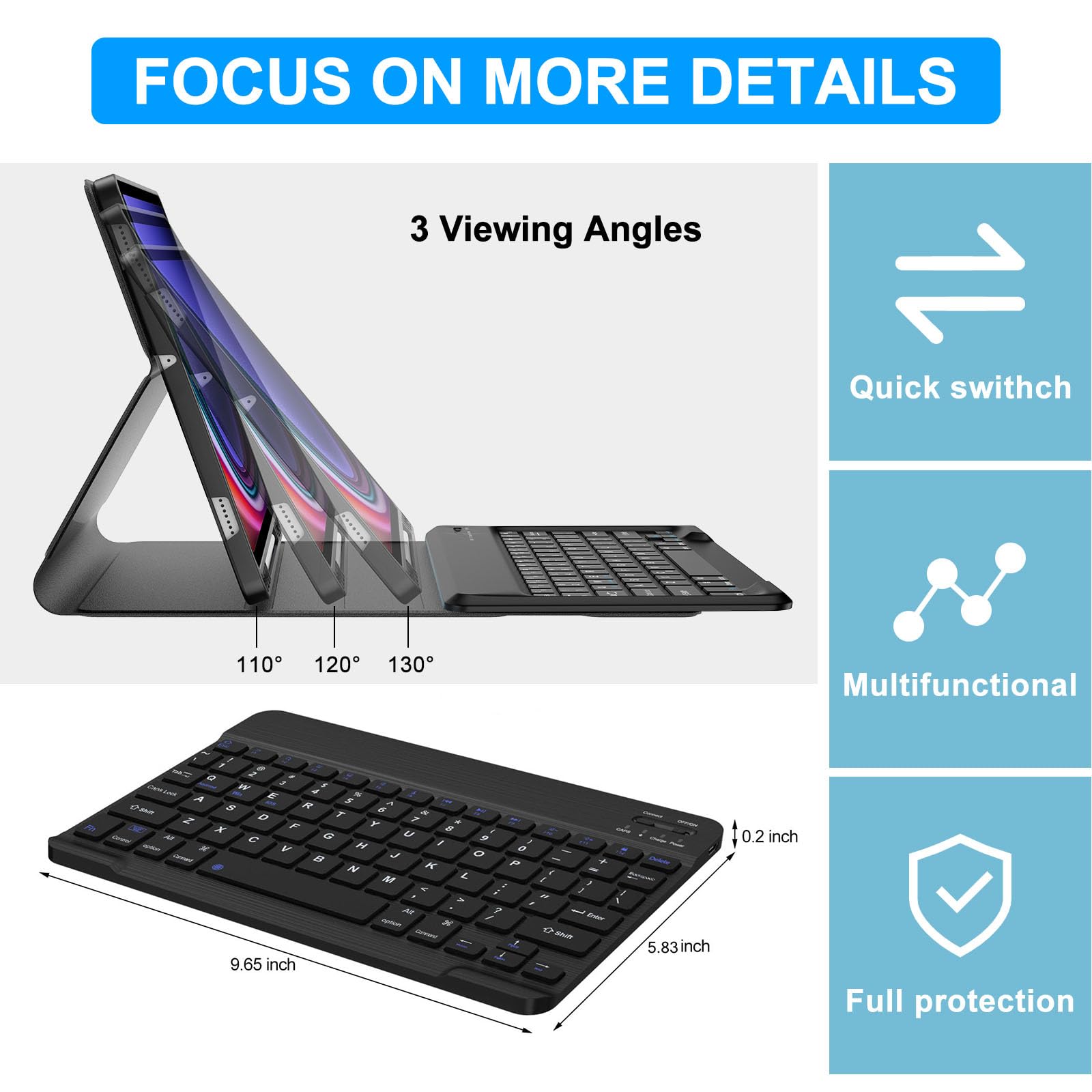 Foto 5 pulgar | Funda De Teclado Sengbirch Para Samsung Galaxy Tab S10 Fe/s9 Fe - Venta Internacional.