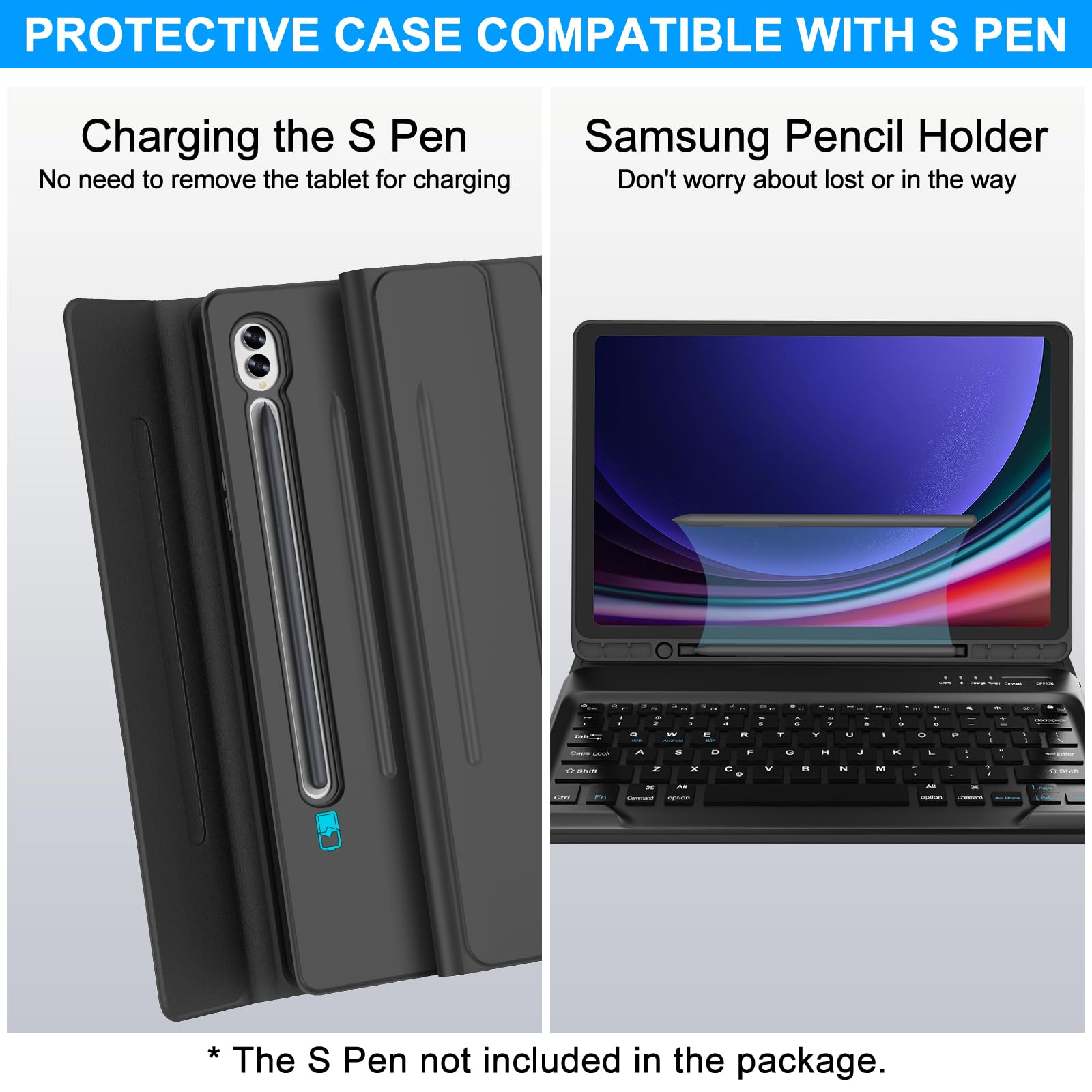 Foto 6 pulgar | Funda De Teclado Sengbirch Para Samsung Galaxy Tab S10 Fe/s9 Fe - Venta Internacional.