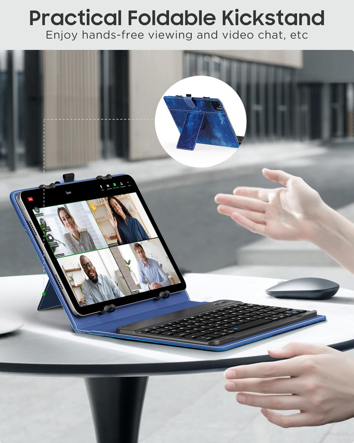 Foto 3 pulgar | Funda Para Tableta Con Teclado Qwerty Moko Para 9-11 - Venta Internacional.