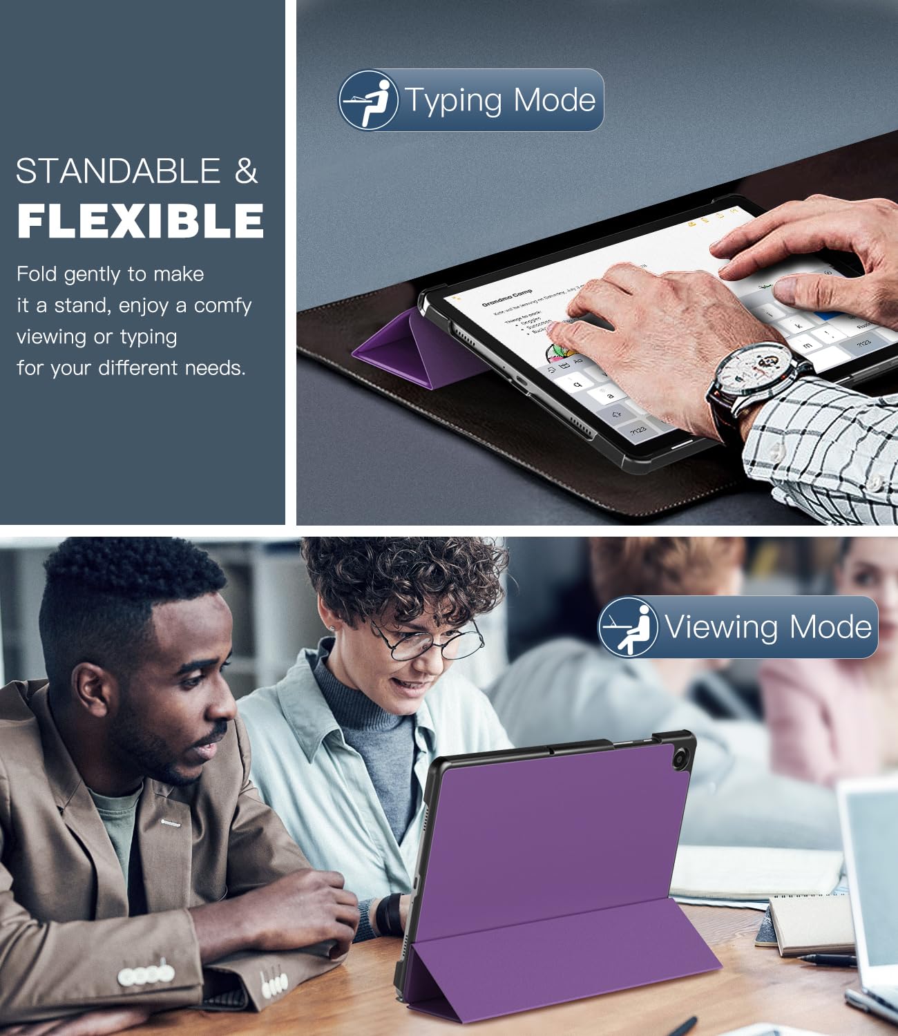 Foto 4 pulgar | Funda Timovo Para Samsung Galaxy Tab A9+ De 11 Pulgadas 2023  Color Morado - Venta Internacional.