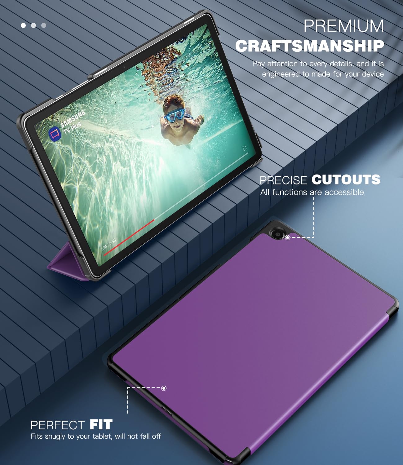 Foto 5 pulgar | Funda Timovo Para Samsung Galaxy Tab A9+ De 11 Pulgadas 2023  Color Morado - Venta Internacional.