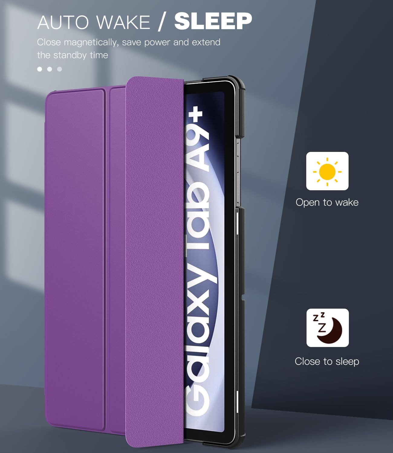 Foto 6 pulgar | Funda Timovo Para Samsung Galaxy Tab A9+ De 11 Pulgadas 2023  Color Morado - Venta Internacional.