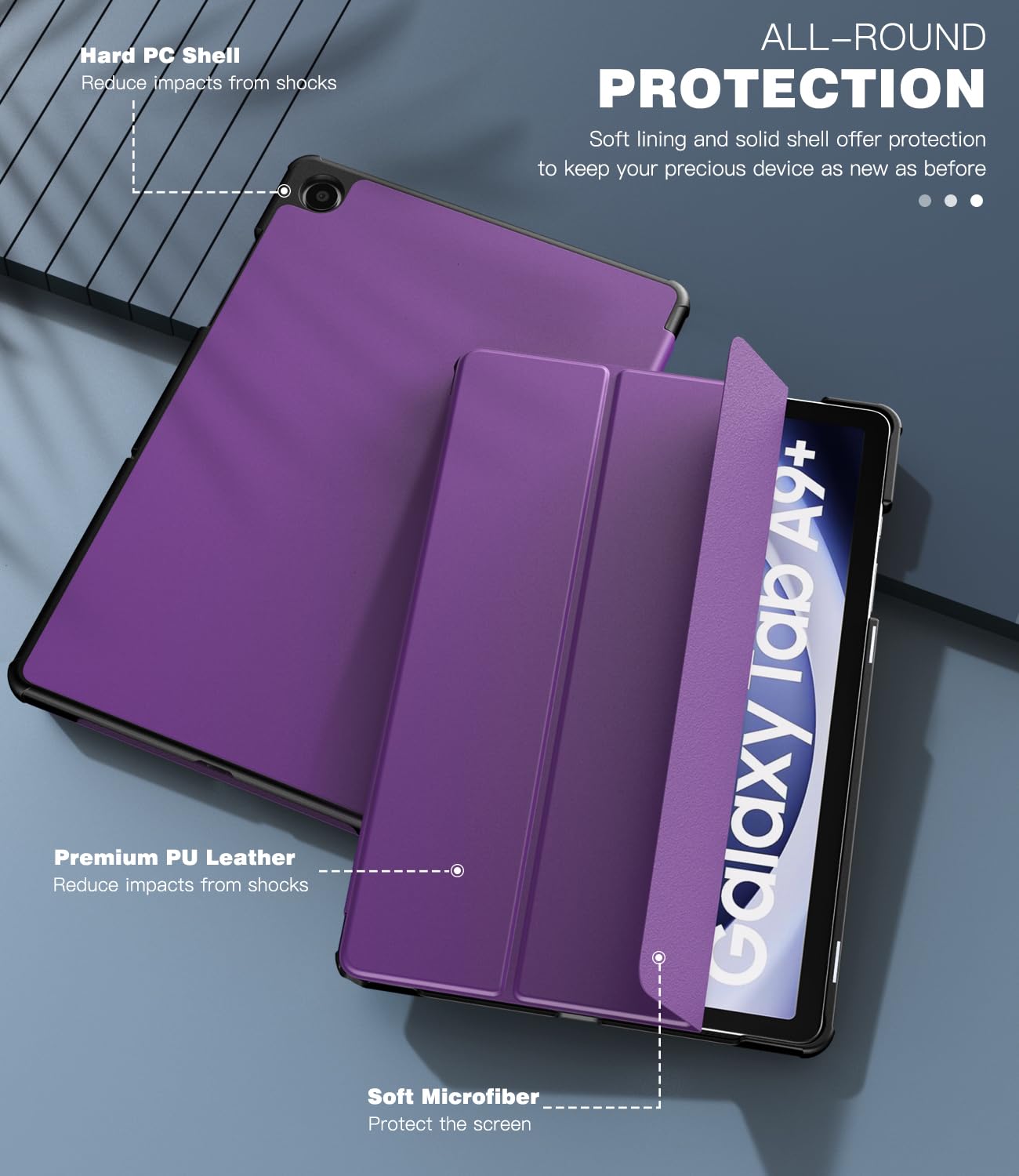 Foto 7 pulgar | Funda Timovo Para Samsung Galaxy Tab A9+ De 11 Pulgadas 2023  Color Morado - Venta Internacional.