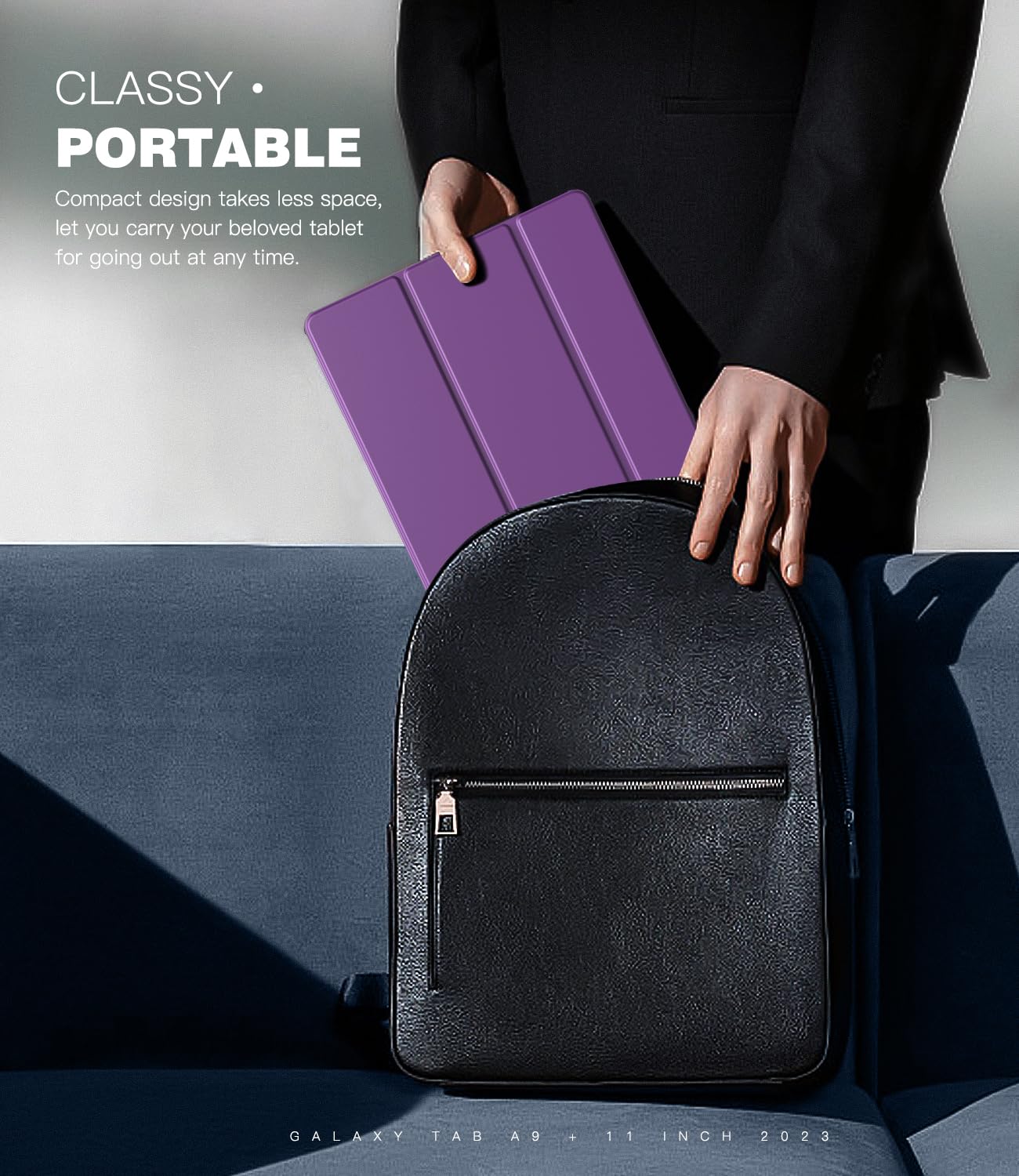 Foto 8 pulgar | Funda Timovo Para Samsung Galaxy Tab A9+ De 11 Pulgadas 2023  Color Morado - Venta Internacional.