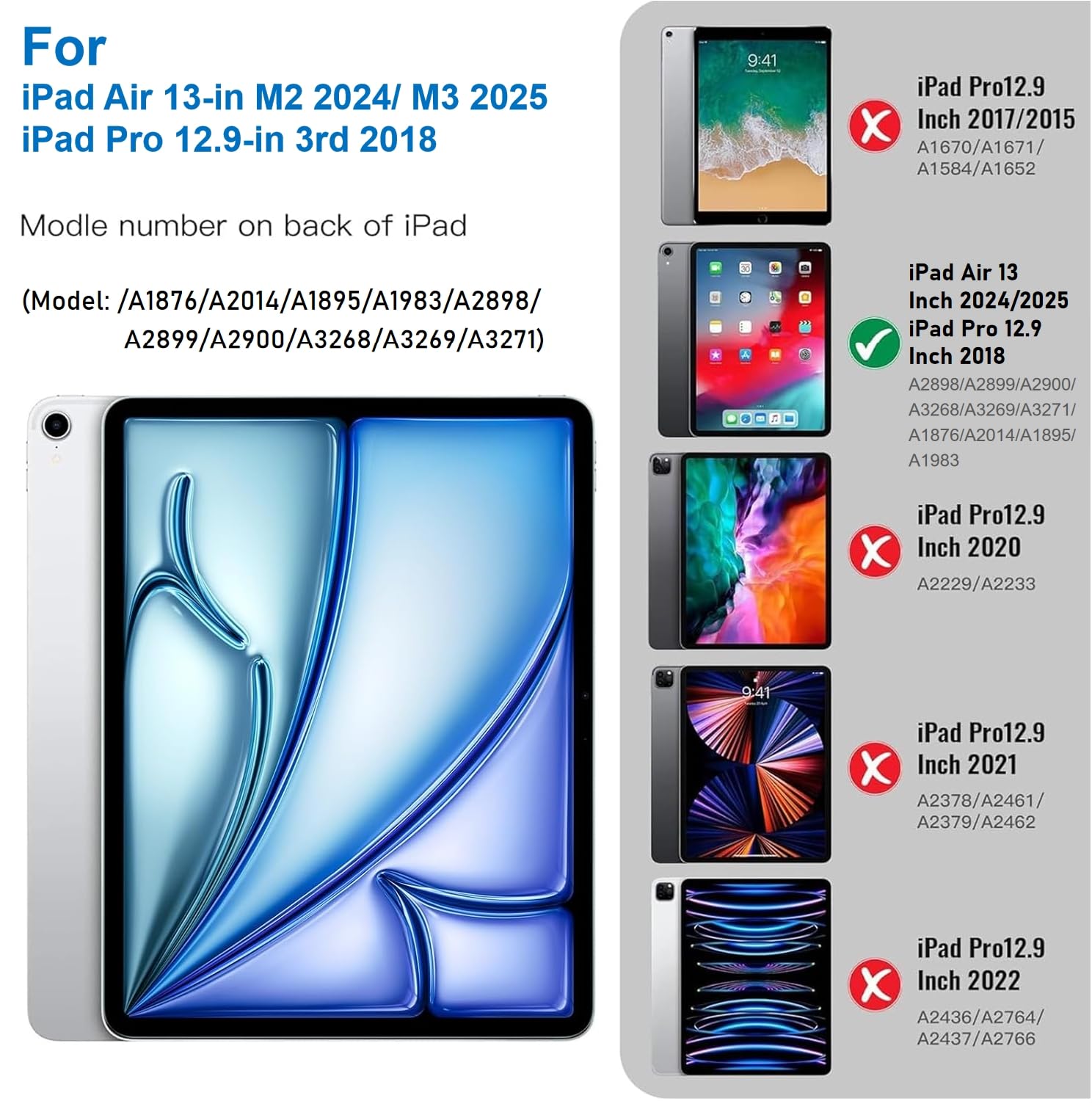 Foto 3 pulgar | Funda Ztotopfundas Para Ipad Pro 12.9 3.ª Generación 2018/ipad Air 13 - Venta Internacional.