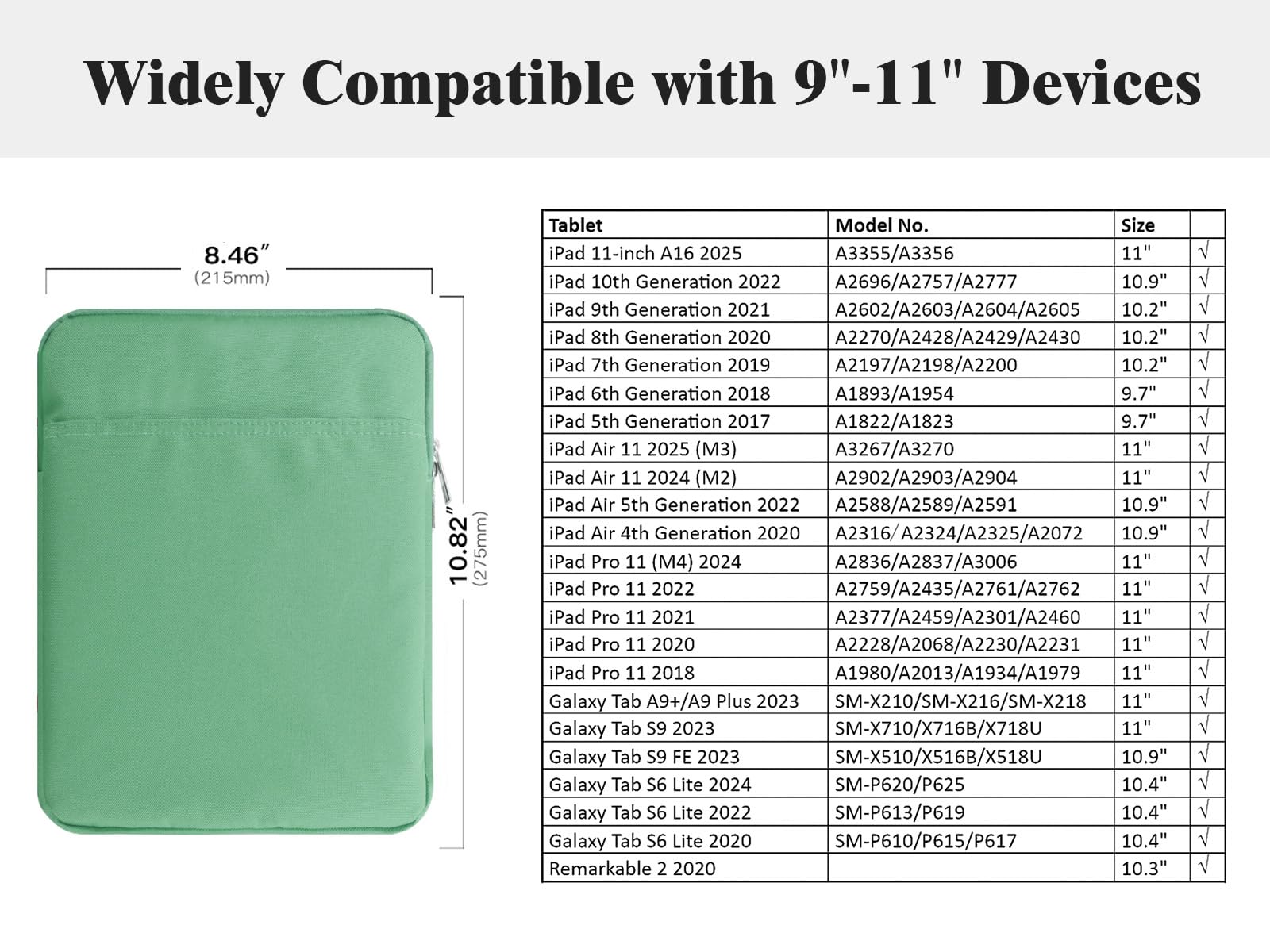 Foto 3 pulgar | Funda Para Tablet Timovo 9-11 Para Ipad 11 Pulgadas A16 2025  Color Verde - Venta Internacional.