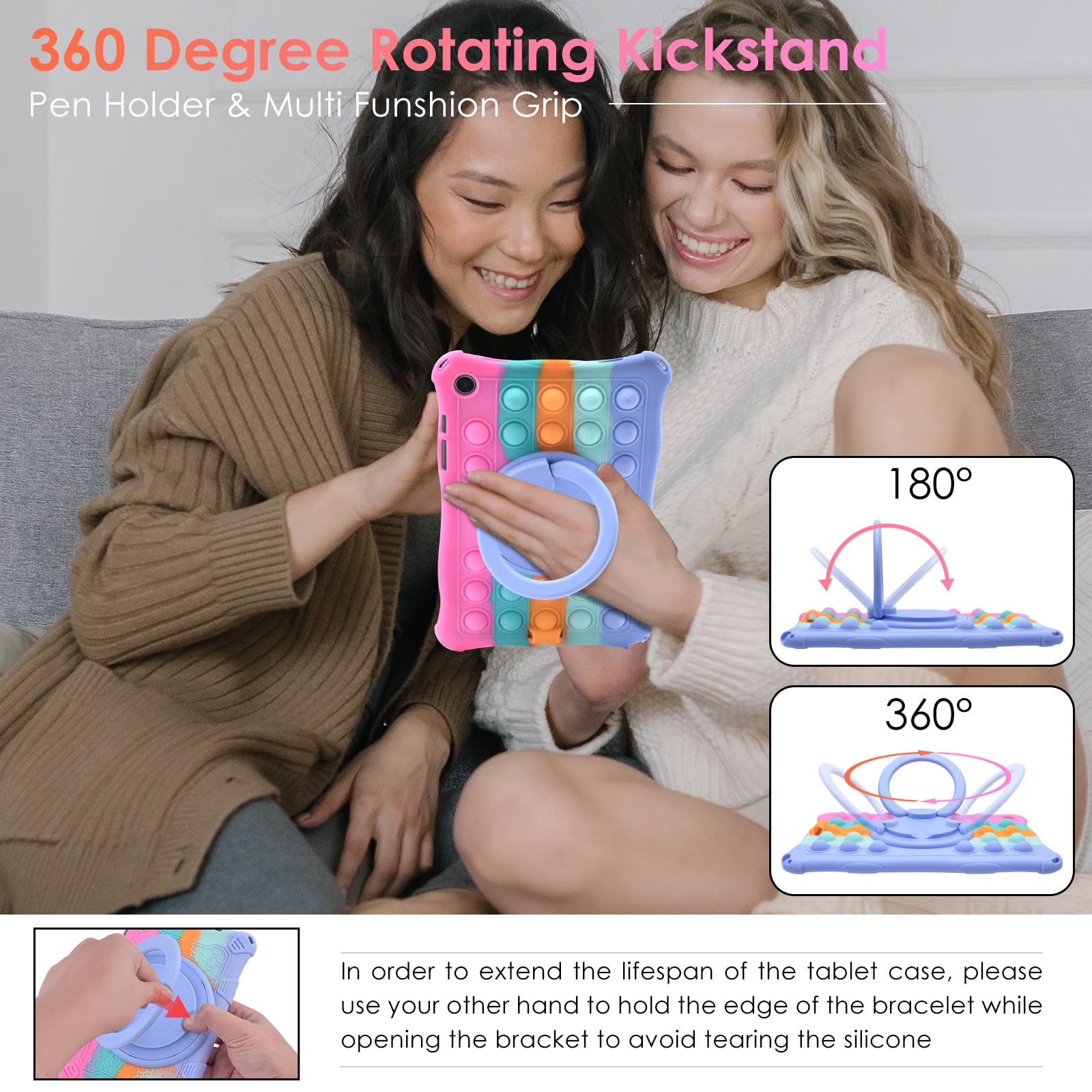 Foto 5 pulgar | Funda De Silicona Detuosi Para Samsung Galaxy Tab A9 Plus 11 2023 - Venta Internacional.