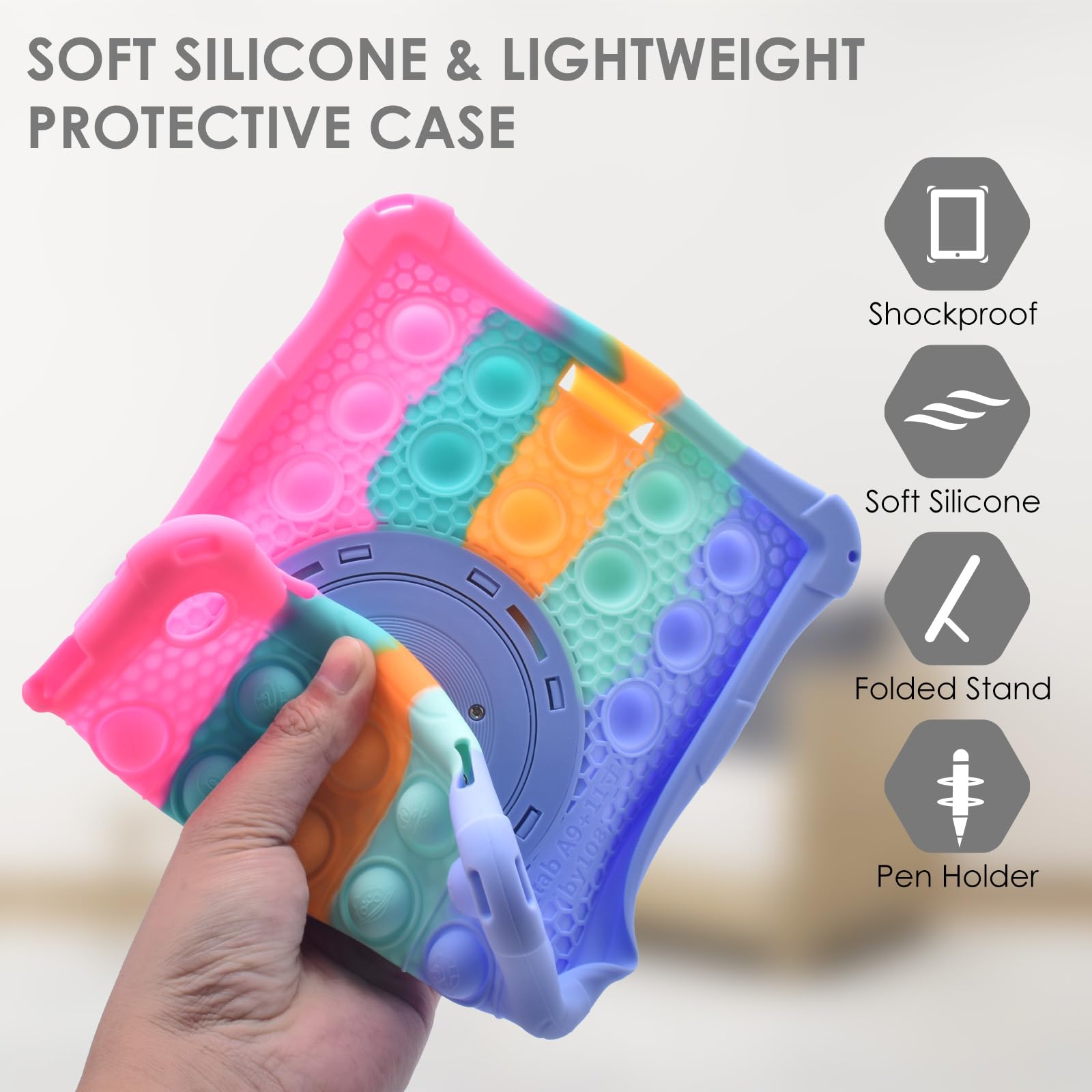 Foto 6 pulgar | Funda De Silicona Detuosi Para Samsung Galaxy Tab A9 Plus 11 2023 - Venta Internacional.