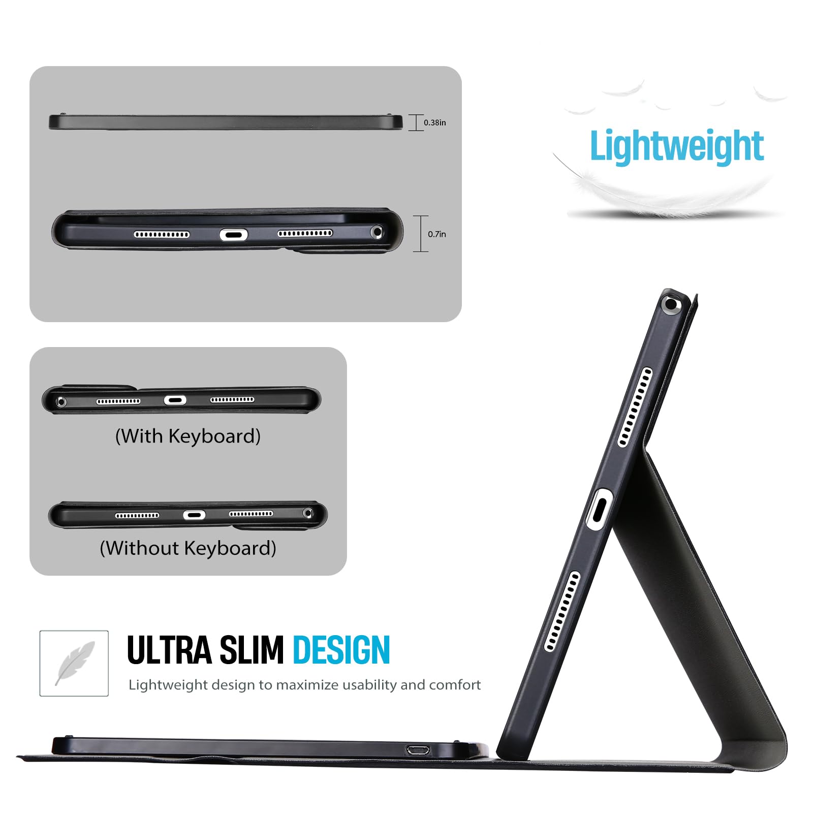 Foto 6 pulgar | Funda De Teclado Procase Para Lenovo Tab M11/k11 Lte 11 2024 - Venta Internacional.