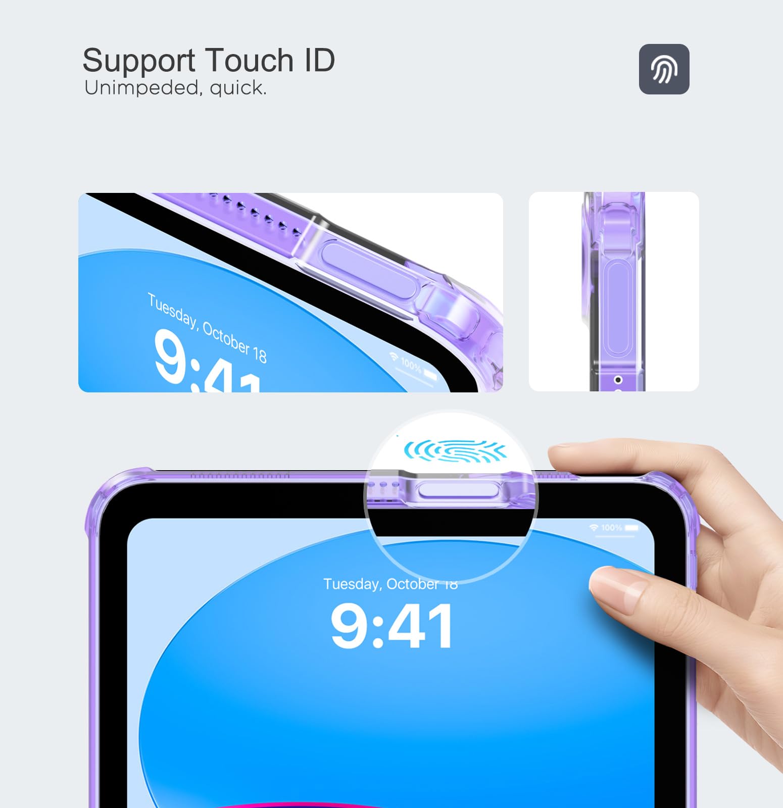 Foto 5 pulgar | Funda Para Tableta Moko Clear Para Ipad 11.ª Generación  11 Pulgadas/10.ª Generación 10.9 - Venta Internacional.