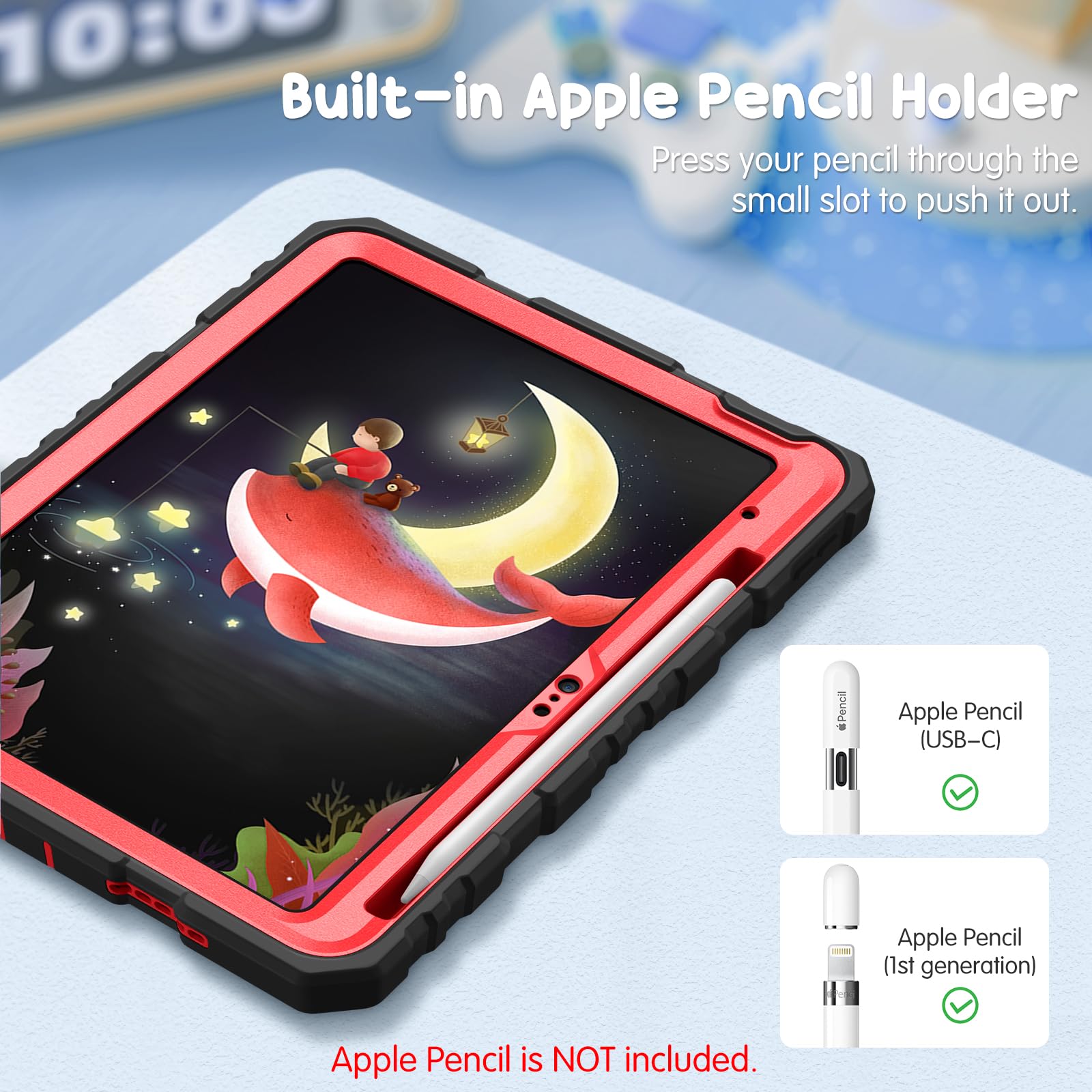 Foto 7 | Funda Fintie Apta Para Niños Para Ipad 11.ª Generación De 11 Pulgadas Con Soporte - Venta Internacional.
