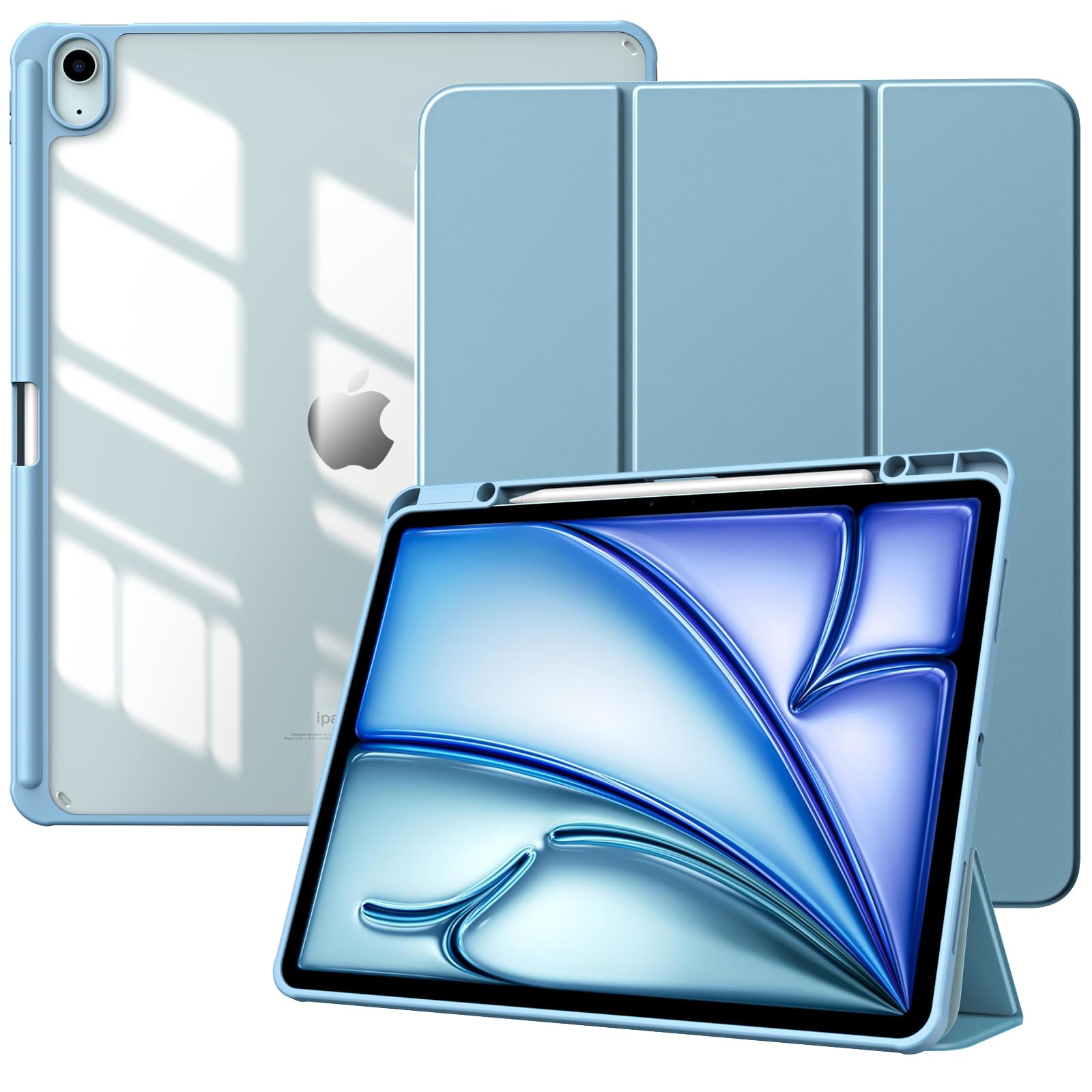 Funda Timovo Para Ipad Air De 13 Pulgadas Con Soporte Para Lápices  Color Azul Brumoso - Venta Internacional.