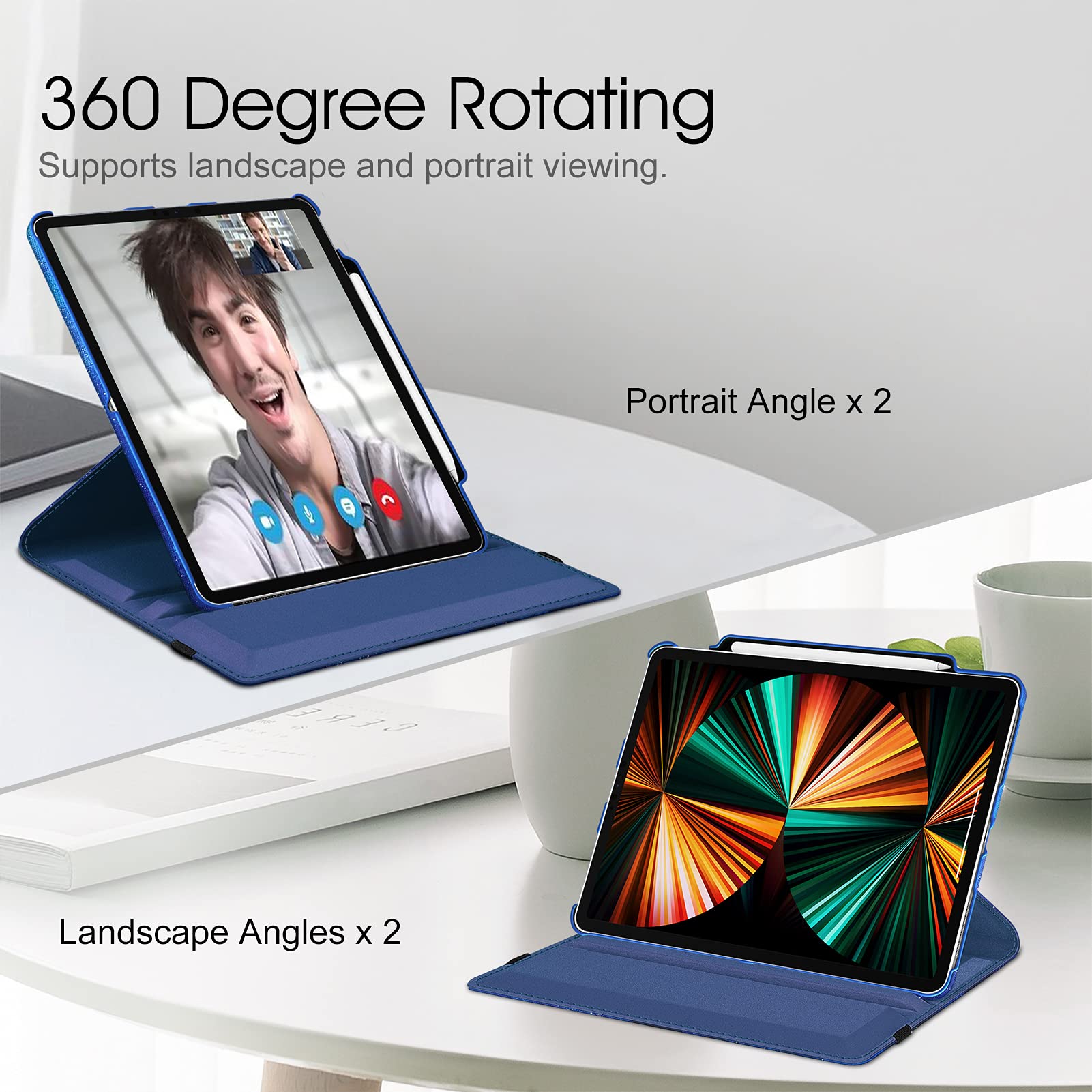 Foto 5 pulgar | Funda Giratoria Fintie Para Ipad Pro 12.9 6.ª Generación De 2022 Con Lápiz - Venta Internacional.