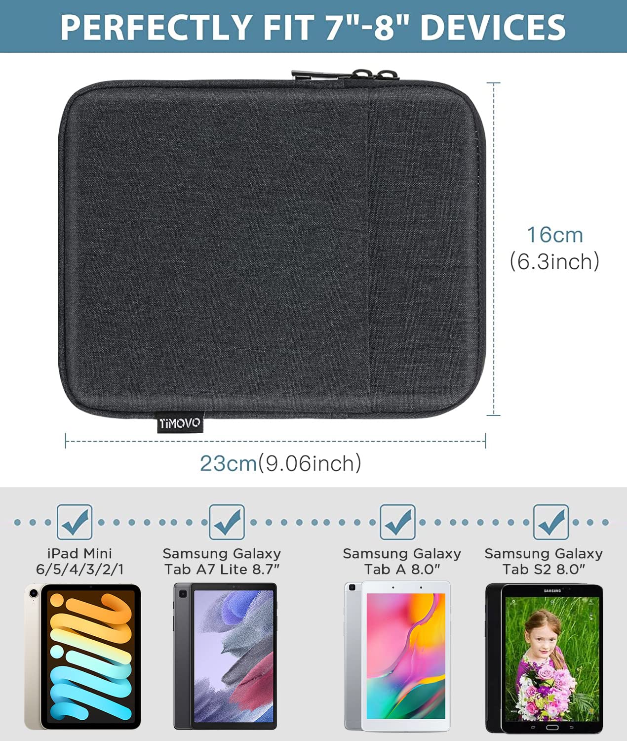 Foto 3 pulgar | Funda Para Tablet Timovo Para Ipad Mini 7/6/5/4/3/2/1  Color Gris Espacial - Venta Internacional.