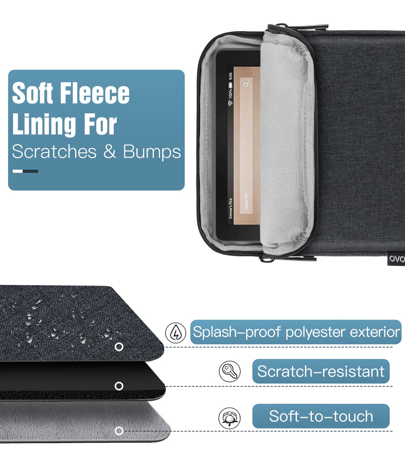 Foto 4 | Funda Para Tablet Timovo Para Ipad Mini 7/6/5/4/3/2/1  Color Gris Espacial - Venta Internacional.