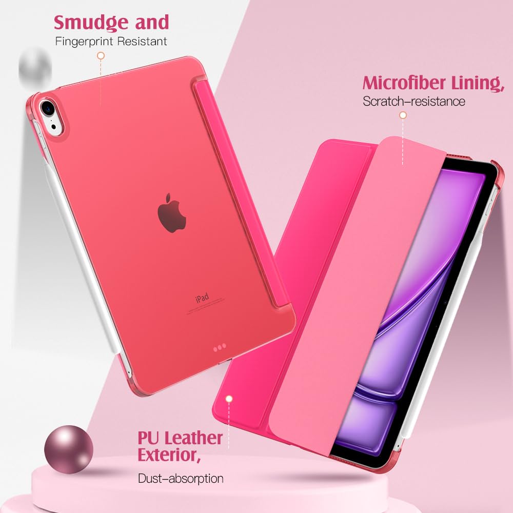Foto 5 pulgar | Funda Para Ipad Air De 11 Pulgadas Timovo  Carcasa Trasera Dura Rosa Brillante - Venta Internacional.