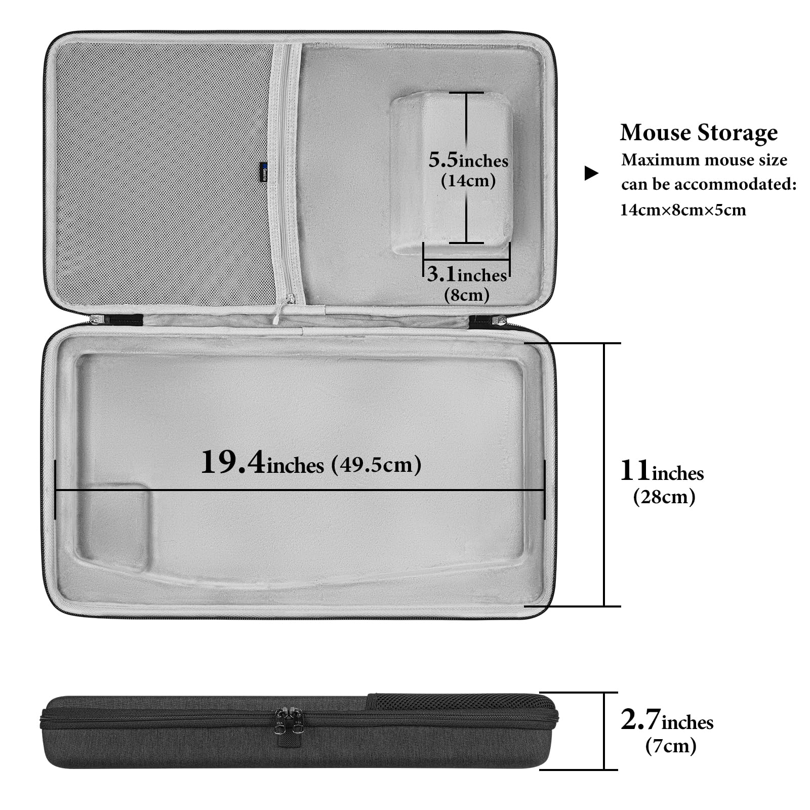 Foto 5 pulgar | Funda De Teclado Geekria Hard Shell Travel Para Logitech Ergo K860 - Venta Internacional.