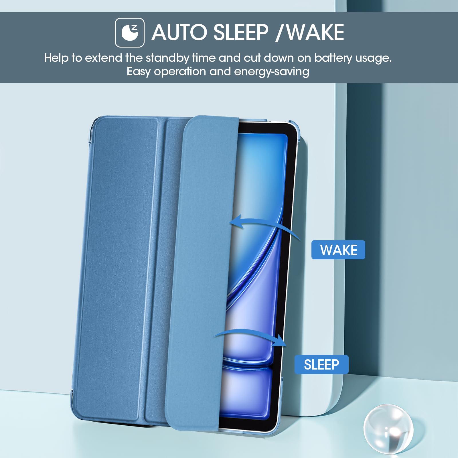 Foto 4 pulgar | Funda Procase Para Ipad Air 13 Pulgadas M3 2025/m2 2024 - Skyblue - Venta Internacional.