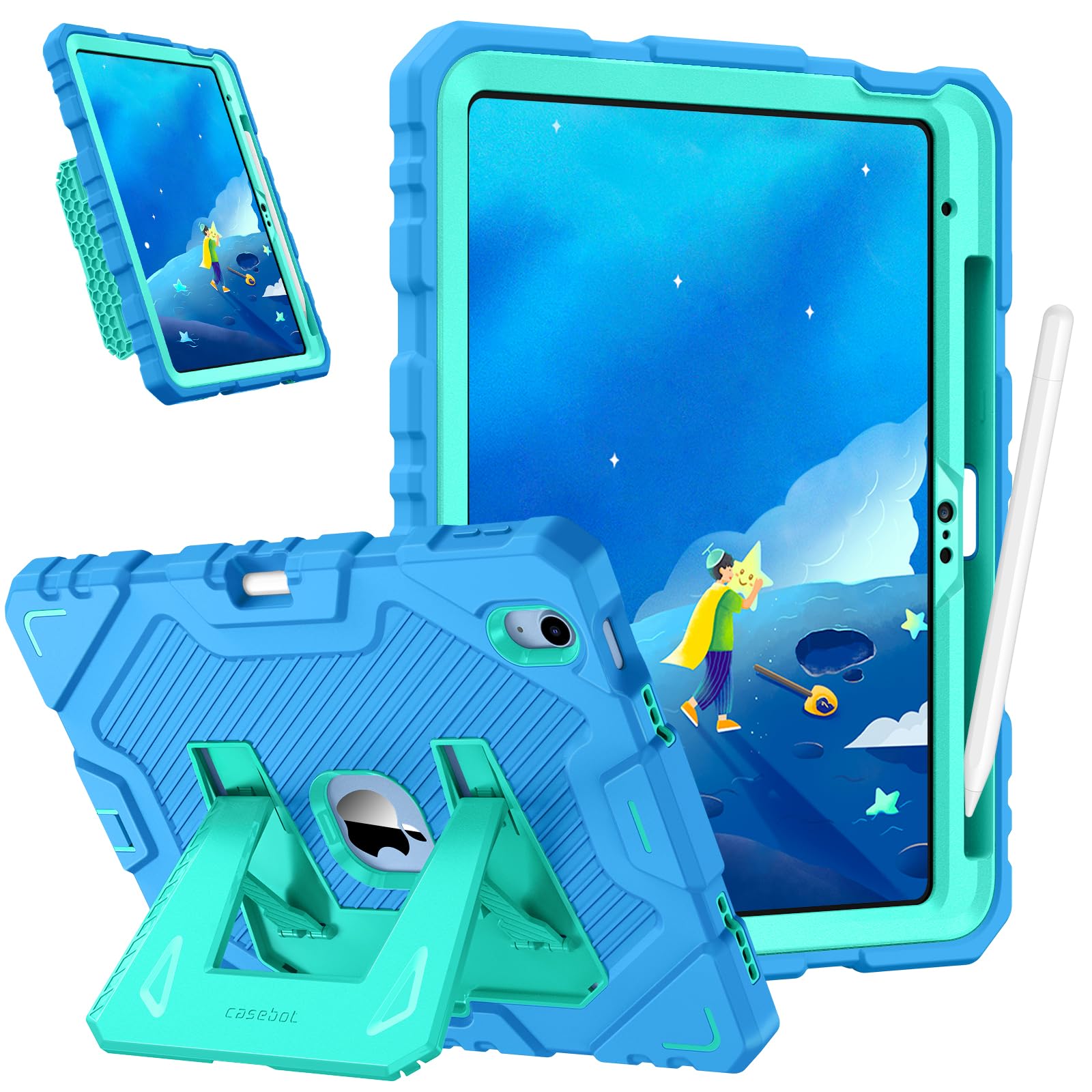 Funda Fintie  Apta Para Niños  Para Ipad 11.ª Generación De 11 Pulgadas  Azul - Venta Internacional.