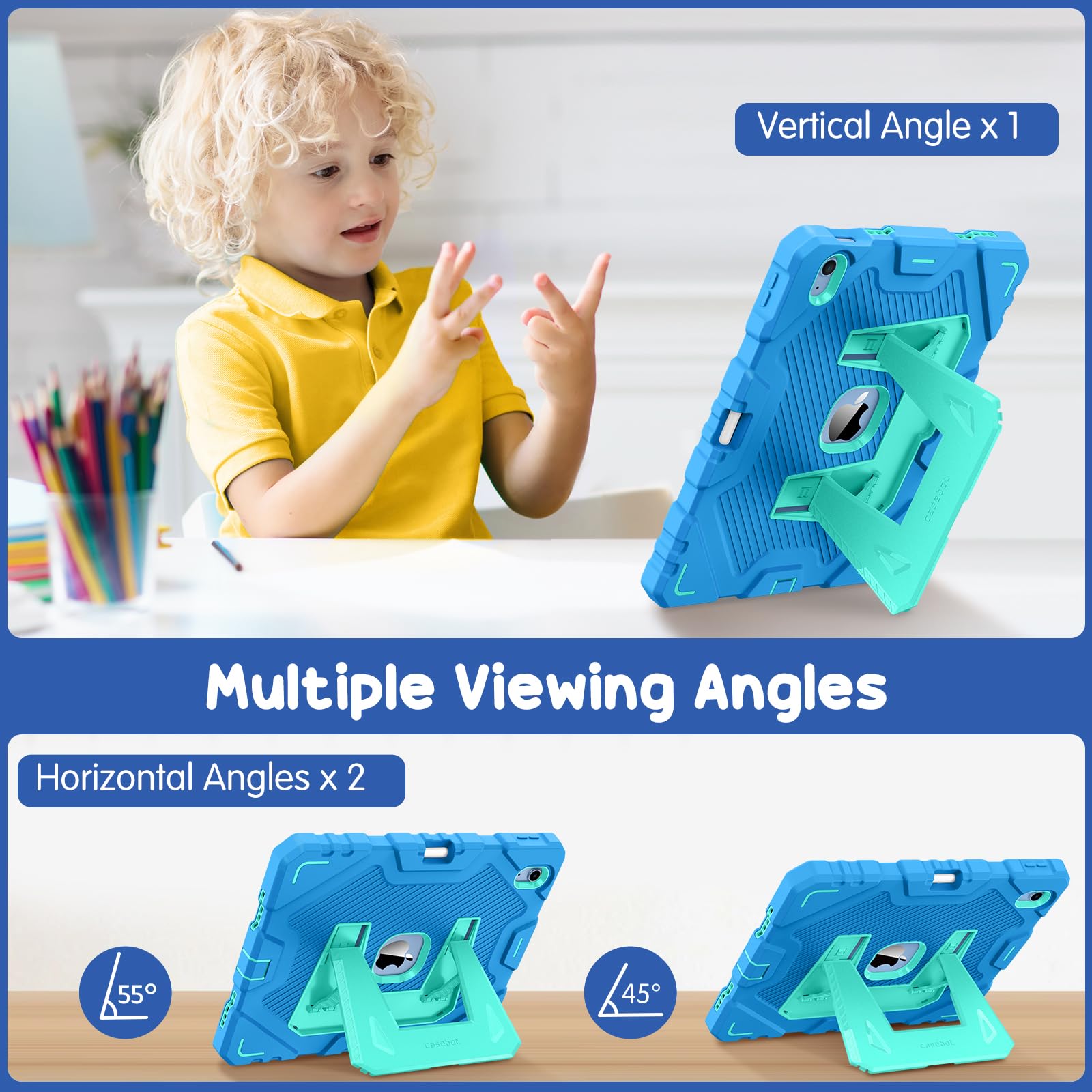 Foto 4 | Funda Fintie  Apta Para Niños  Para Ipad 11.ª Generación De 11 Pulgadas  Azul - Venta Internacional.