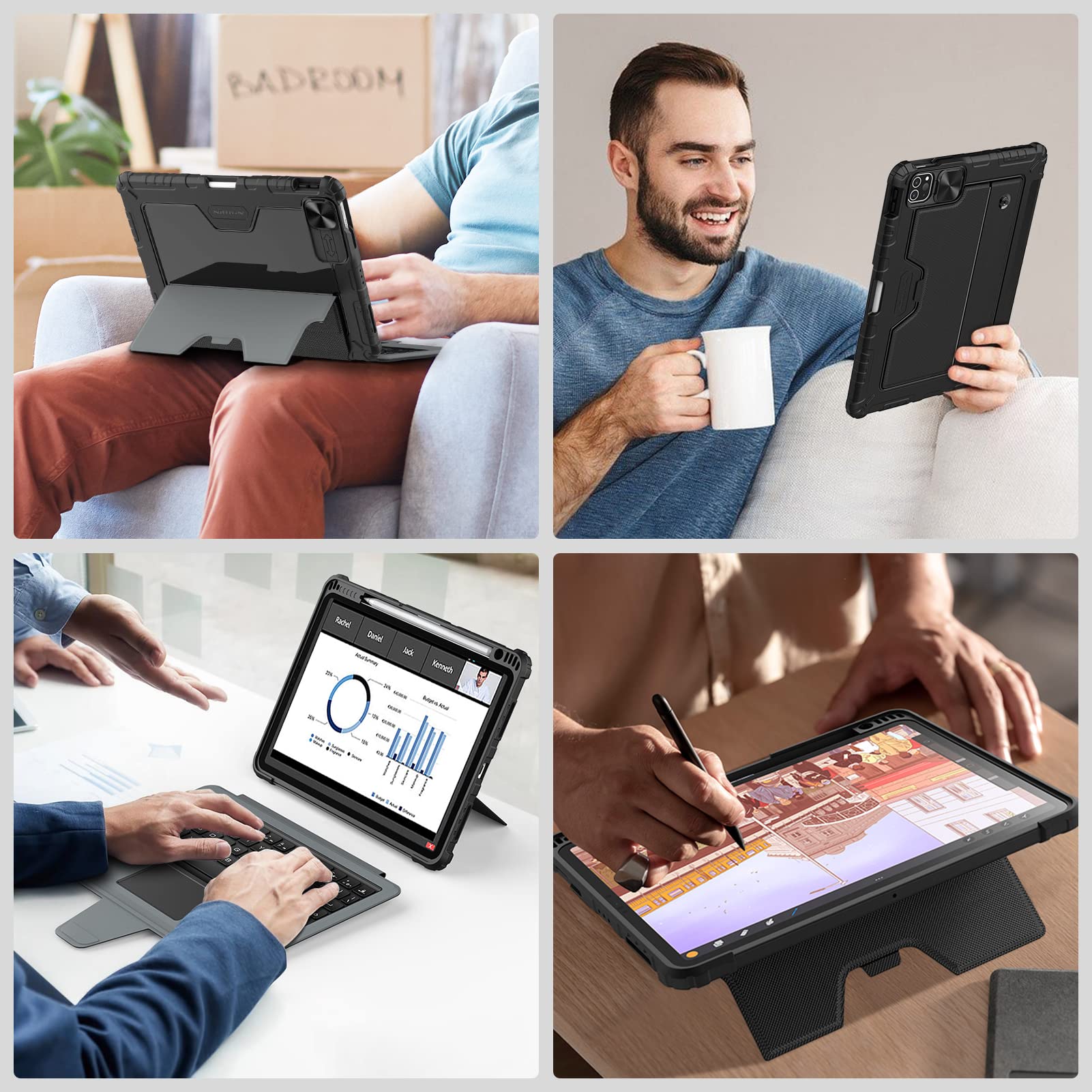 Foto 8 pulgar | Funda Con Teclado Nillkin Para Ipad Pro 11 Y Ipad Air De 5.ª Y 4.ª Generación - Venta Internacional.