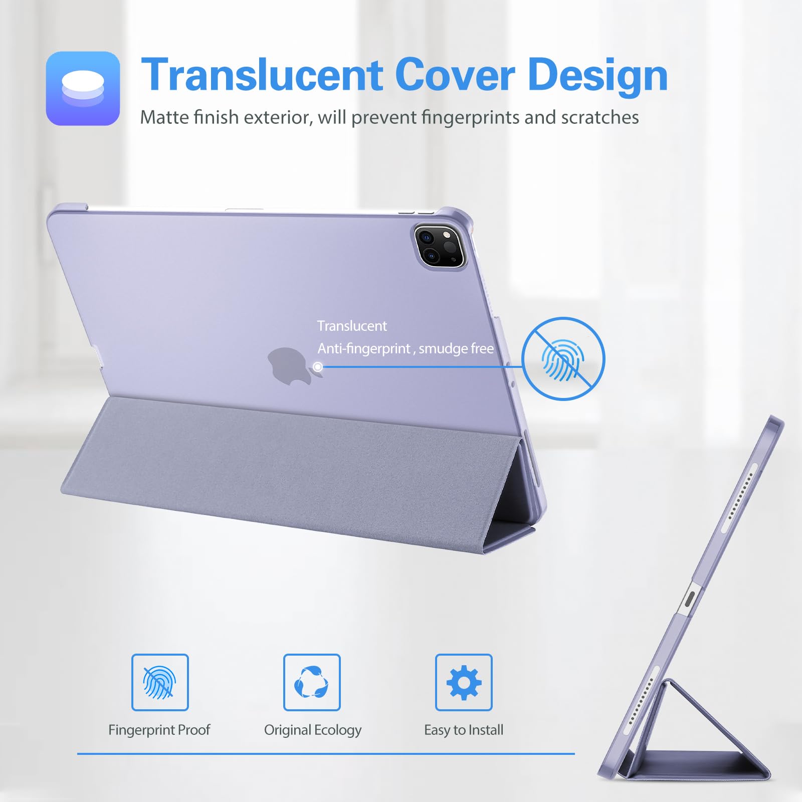 Foto 4 | Smart Case Procase Para Ipad Pro 12.9 De 2018  Color Morado Claro - Venta Internacional.