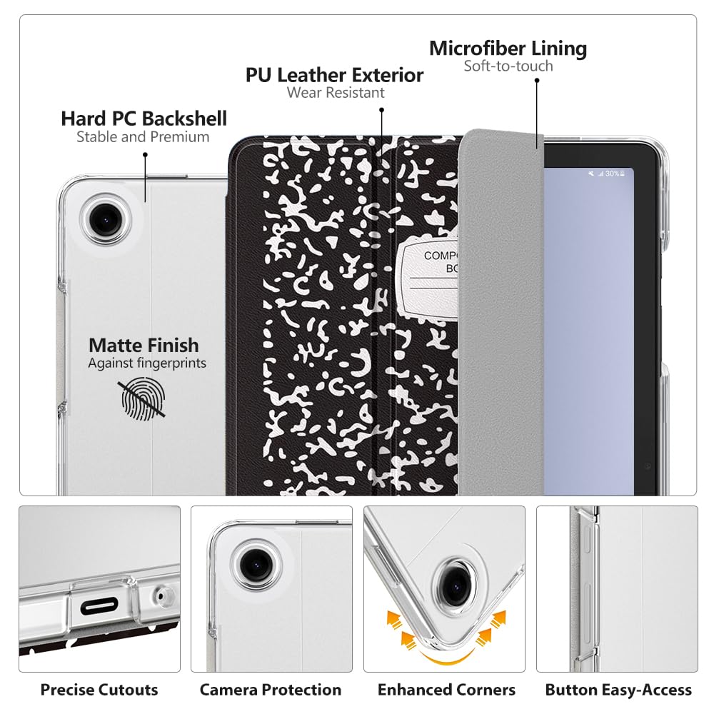 Foto 3 | Funda Moko Para Samsung Galaxy Tab A9+ De 11 Pulgadas 2023  Color Negro - Venta Internacional.
