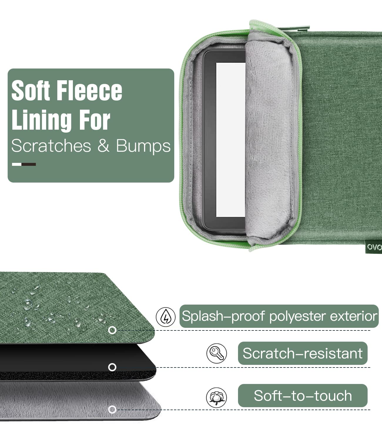 Foto 5 pulgar | Funda Timovo Para Kindle Paperwhite/colorsoft De 6 A 7 Pulgadas  Color Verde - Venta Internacional.
