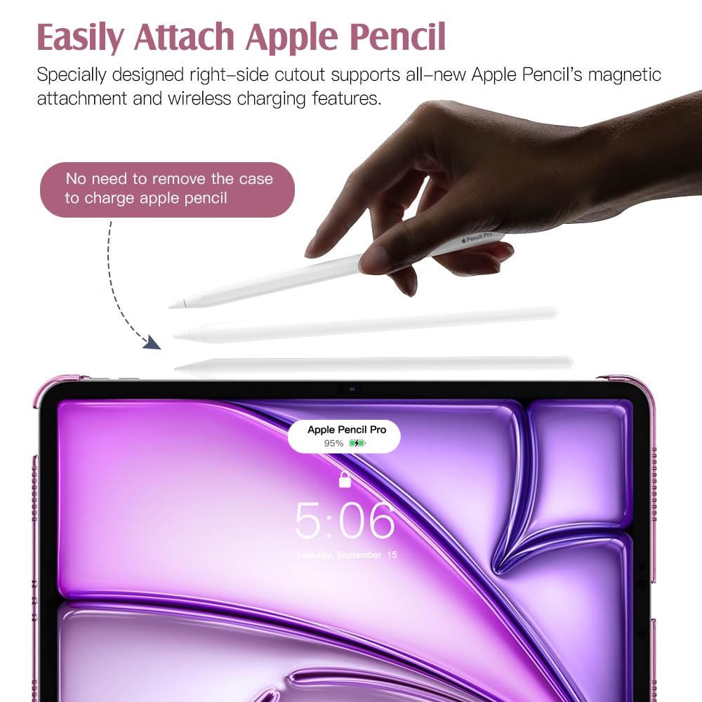Foto 4 pulgar | Funda Para Ipad Air De 11 Pulgadas Timovo Fondant Pink Carcasa Trasera Dura - Venta Internacional.