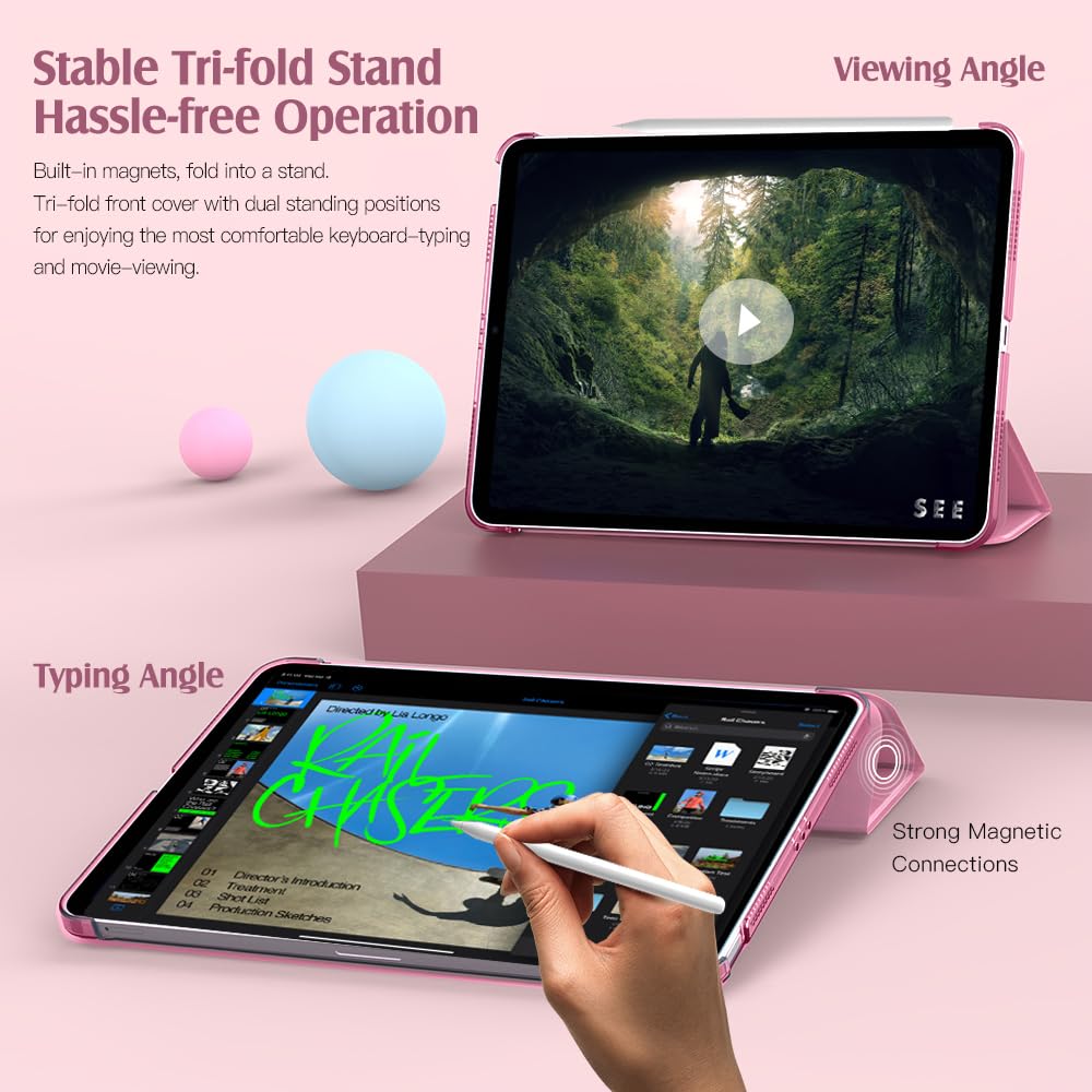 Foto 7 pulgar | Funda Para Ipad Air De 11 Pulgadas Timovo Fondant Pink Carcasa Trasera Dura - Venta Internacional.