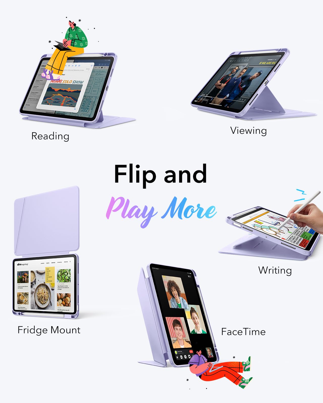 Foto 3 | Funda Esr Para Ipad Air De 11 Pulgadas (2025/2024) Con Soporte Para Lápices - Venta Internacional.