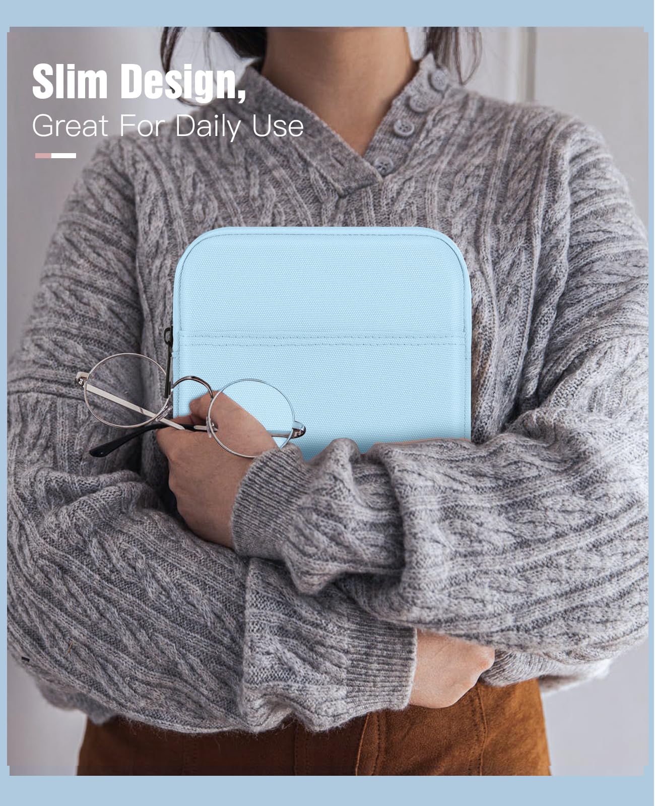 Foto 8 pulgar | Funda Para Tablet Timovo Para Ipad Mini 7/6/5/4/3/2/1  Color Azul Claro - Venta Internacional.
