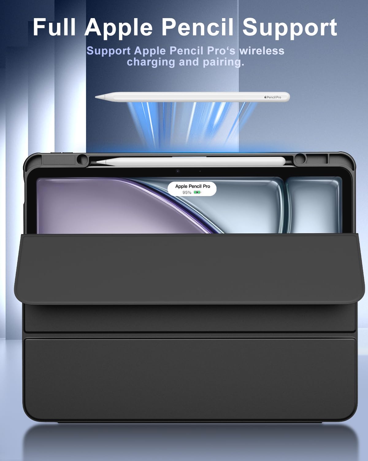 Foto 7 | Funda Timovo Para Ipad Air De 13 Pulgadas Con Soporte Para Lápices  Color Negro - Venta Internacional.