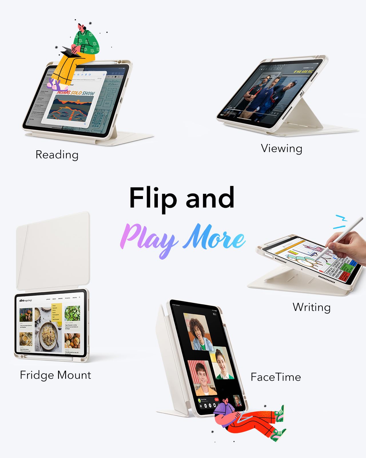 Foto 4 pulgar | Funda Esr Para Ipad Air De 11 Pulgadas (2025/2024) Con Soporte Para Lápices - Venta Internacional.