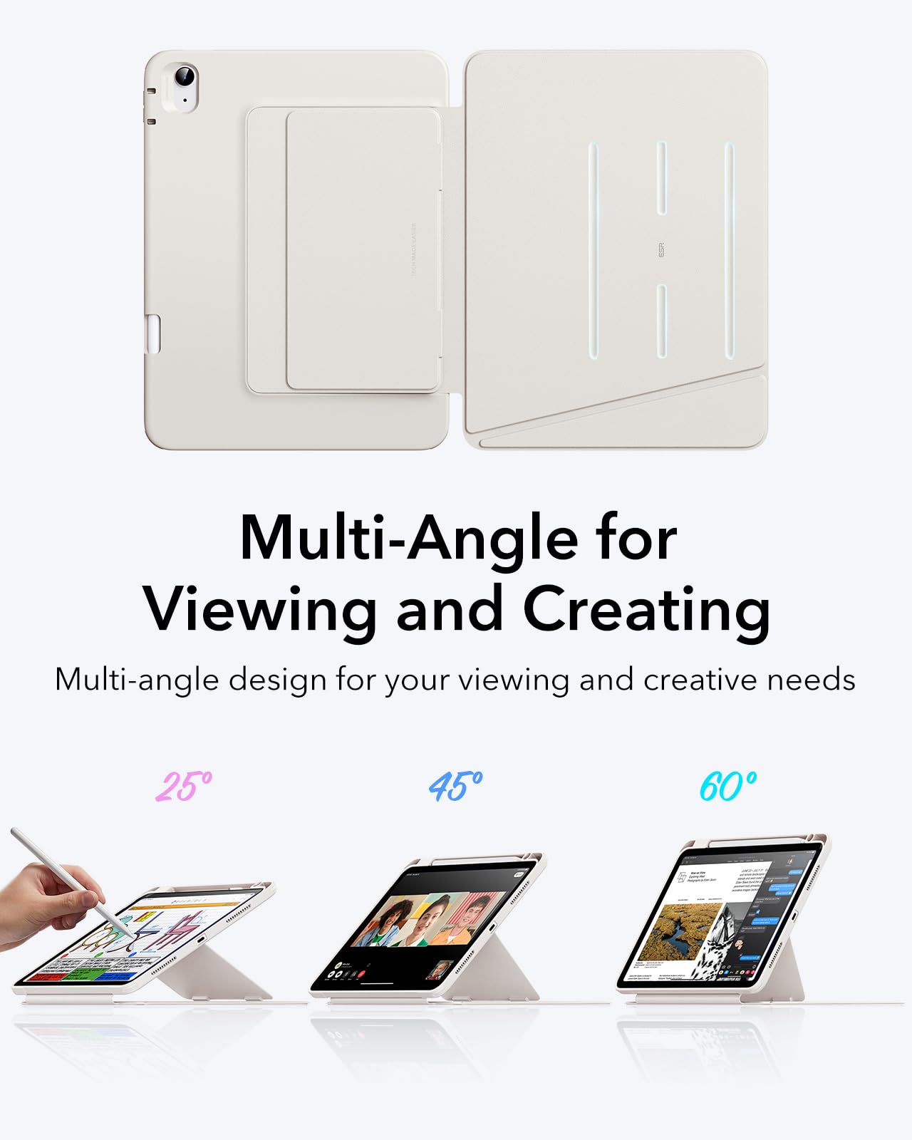Foto 5 pulgar | Funda Esr Para Ipad Air De 11 Pulgadas (2025/2024) Con Soporte Para Lápices - Venta Internacional.