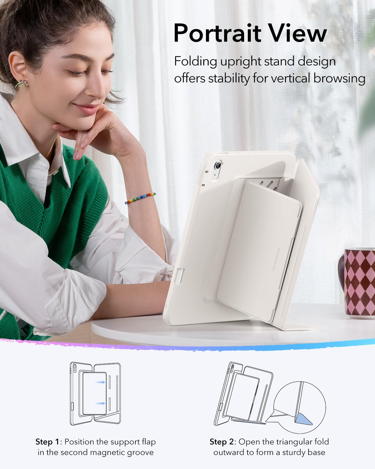 Foto 6 | Funda Esr Para Ipad Air De 11 Pulgadas (2025/2024) Con Soporte Para Lápices - Venta Internacional.