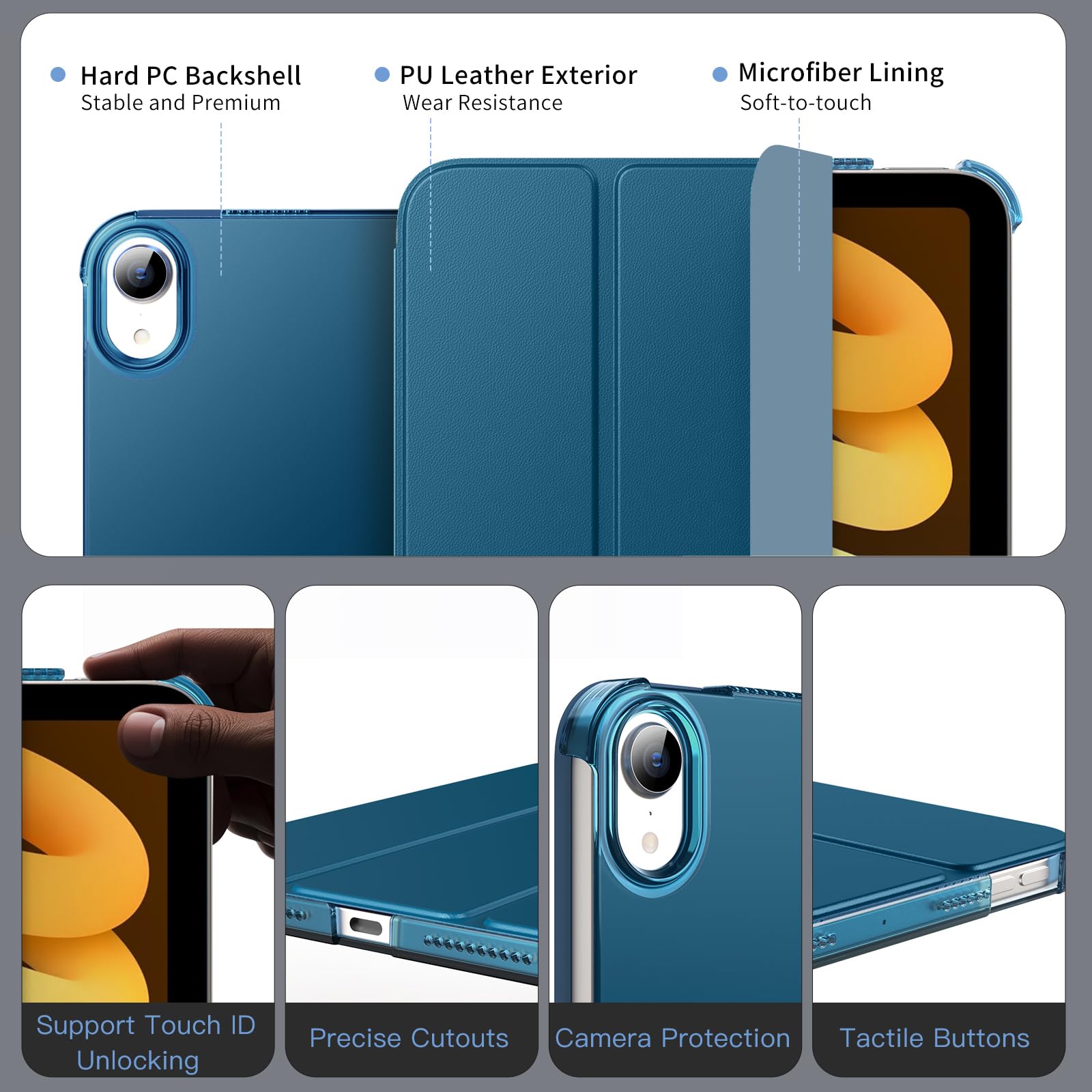Foto 5 pulgar | Funda Moko Para Ipad Mini 7 (a17 Pro) 8.3 Pulgadas 2024 Y Mini 6 8.3 Pulgadas 2021 - Venta Internacional.