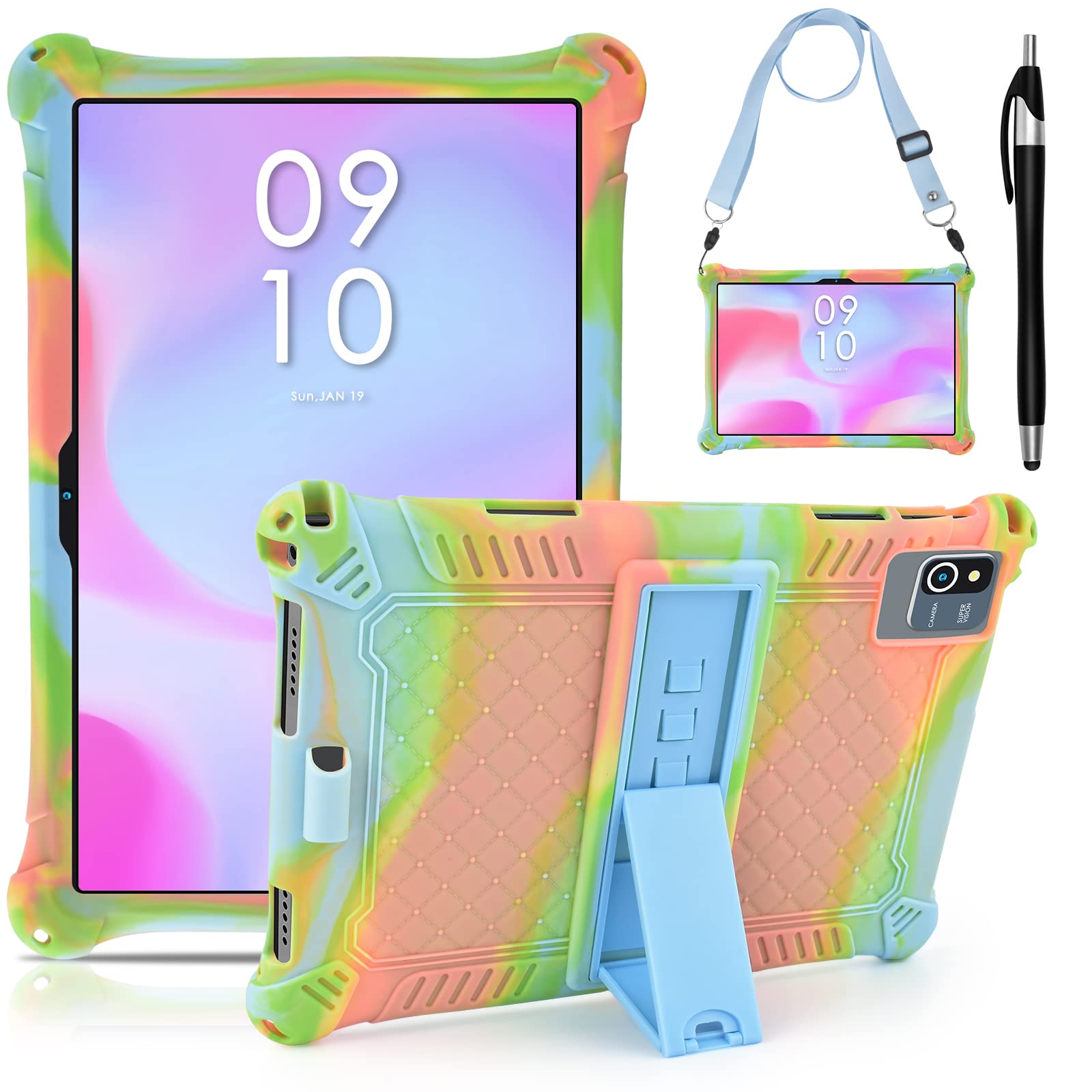Funda Para Tablet Detuosi Okaysea De 10.1 Pulgadas Con Lápiz Capacitivo Y Correa  Color Naranja - Venta Internacional.