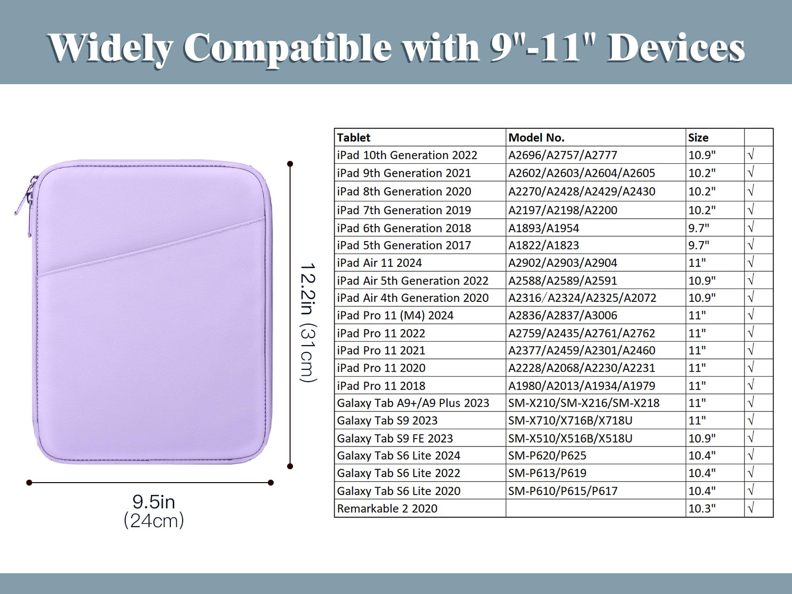 Foto 3 pulgar | Funda Para Tablet Timovo 9-11 Para Ipad 11 Pulgadas A16 2025 Púrpura - Venta Internacional.