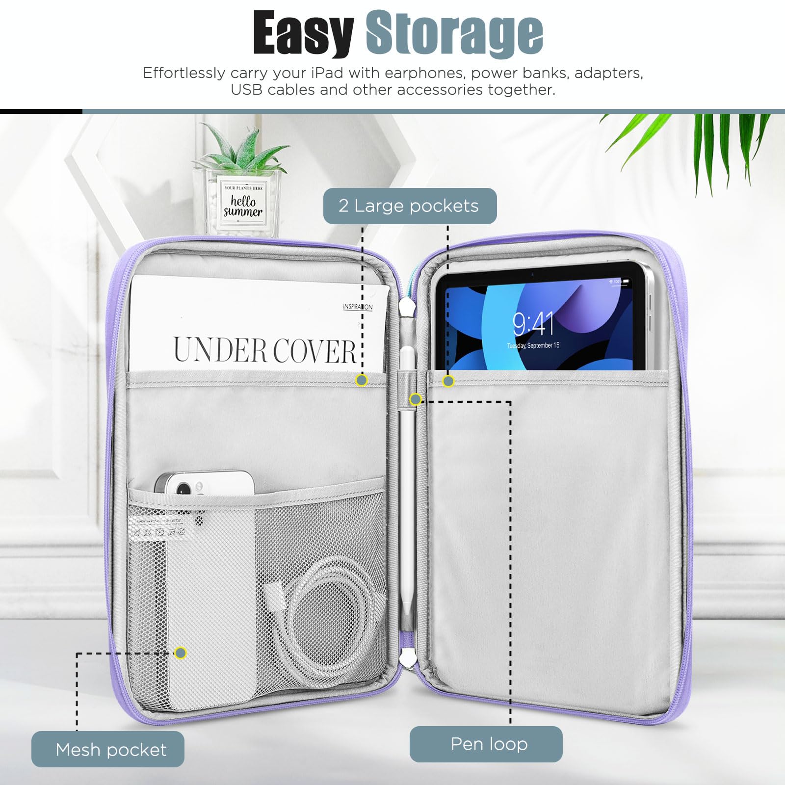 Foto 4 pulgar | Funda Para Tablet Timovo 9-11 Para Ipad 11 Pulgadas A16 2025 Púrpura - Venta Internacional.